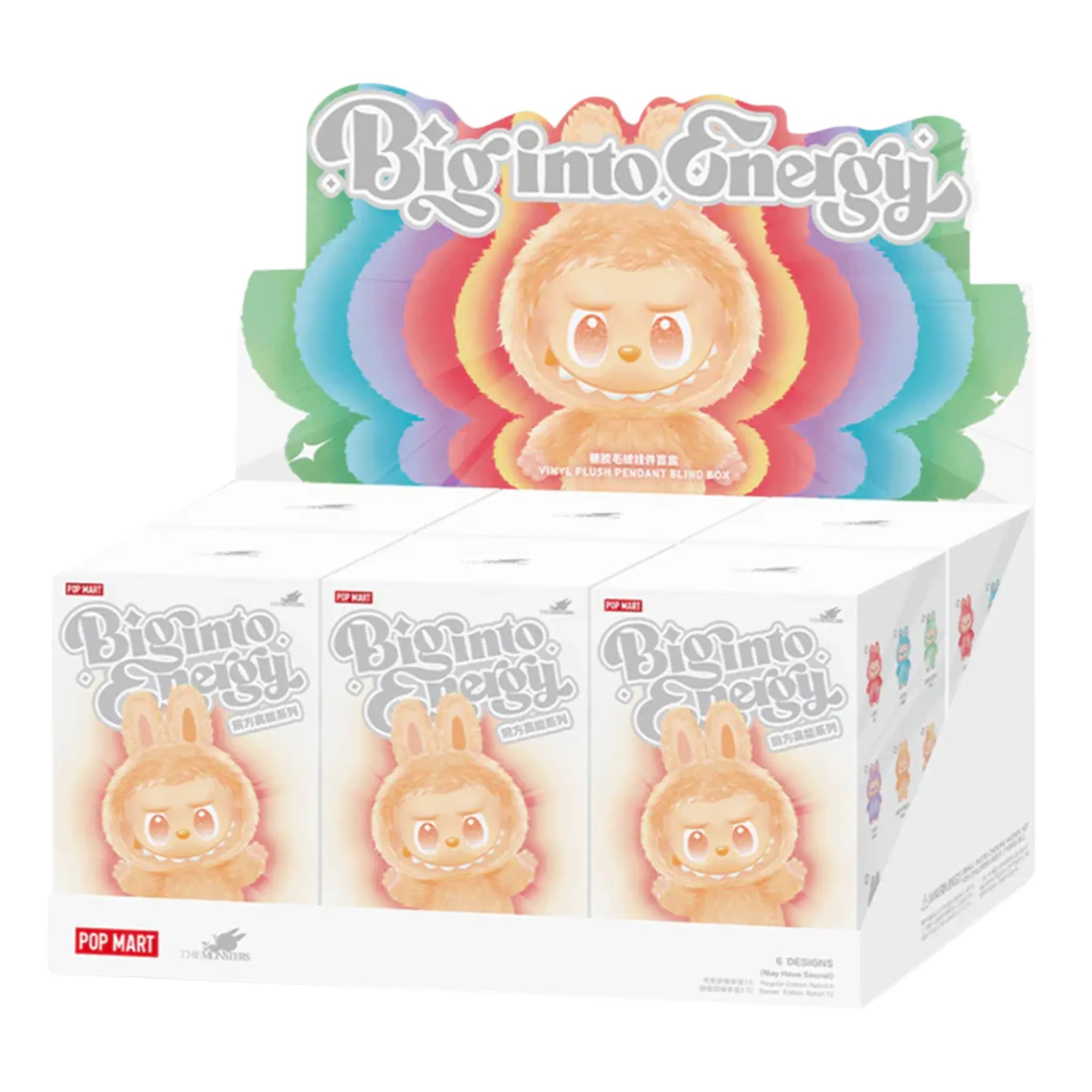 Blind box case – Pop Mart Labubu The Monsters Big Into Energy Vinyl Plush Pendant Blind Box (Case of 6)