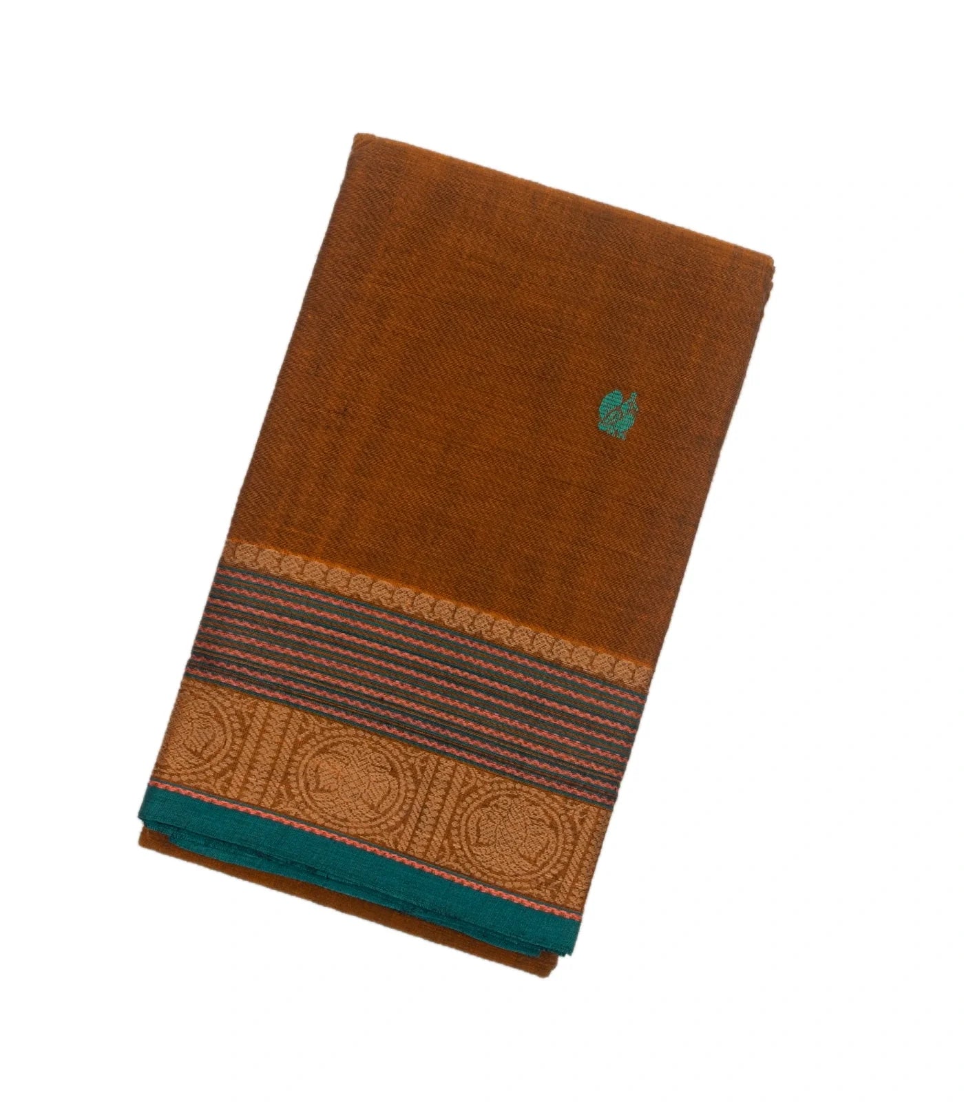 RmKV Oil Mustard Handloom Kanchi Cotton Saree With Annam Buttas