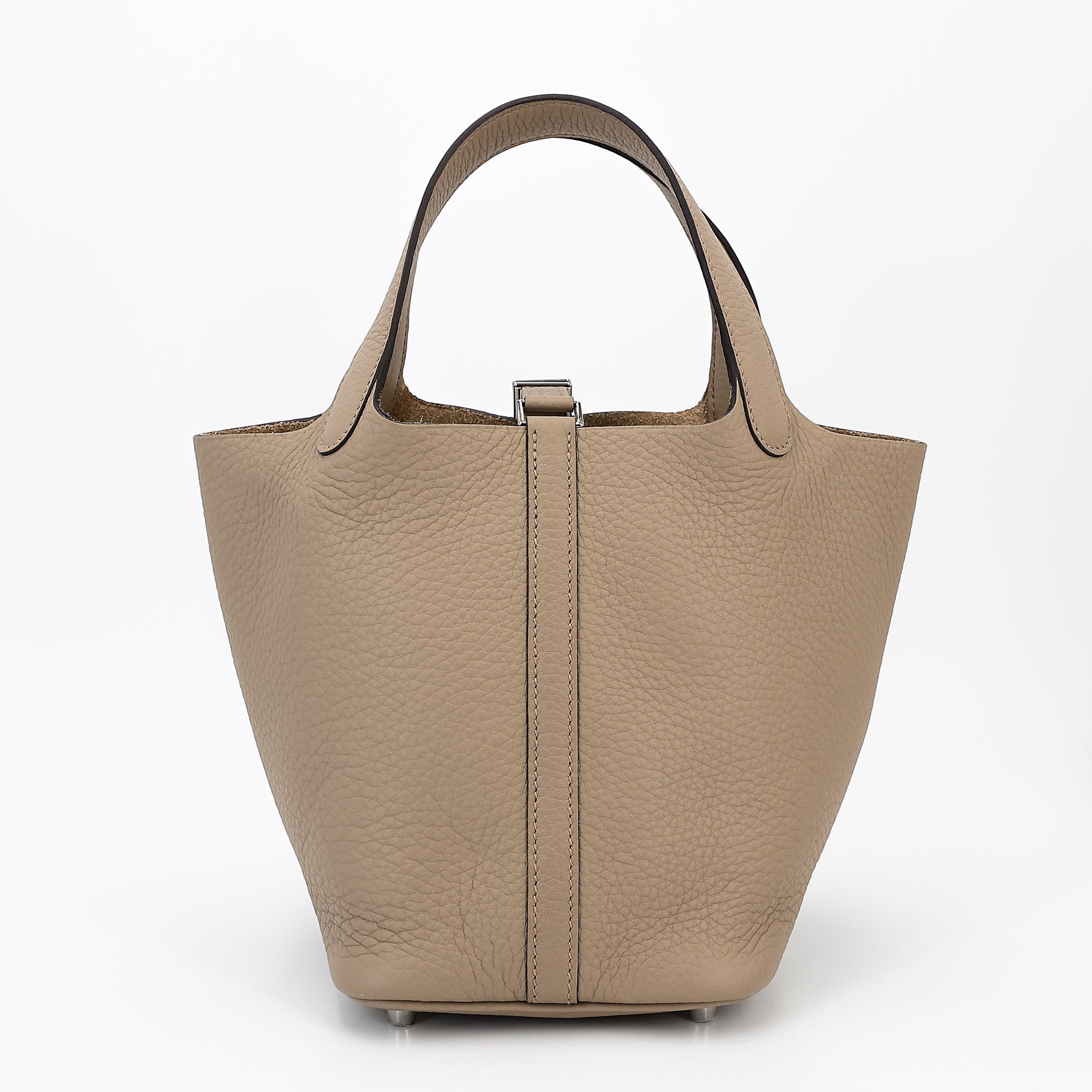 Cop Underdog HERMÈS Picotin Lock PM Beige Marfa Clemence Palladium hardware - view 2