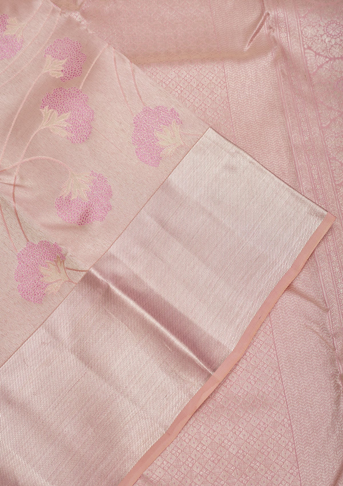 Koskii Pink Zariwork Pure Silk Saree – Women's - view 5