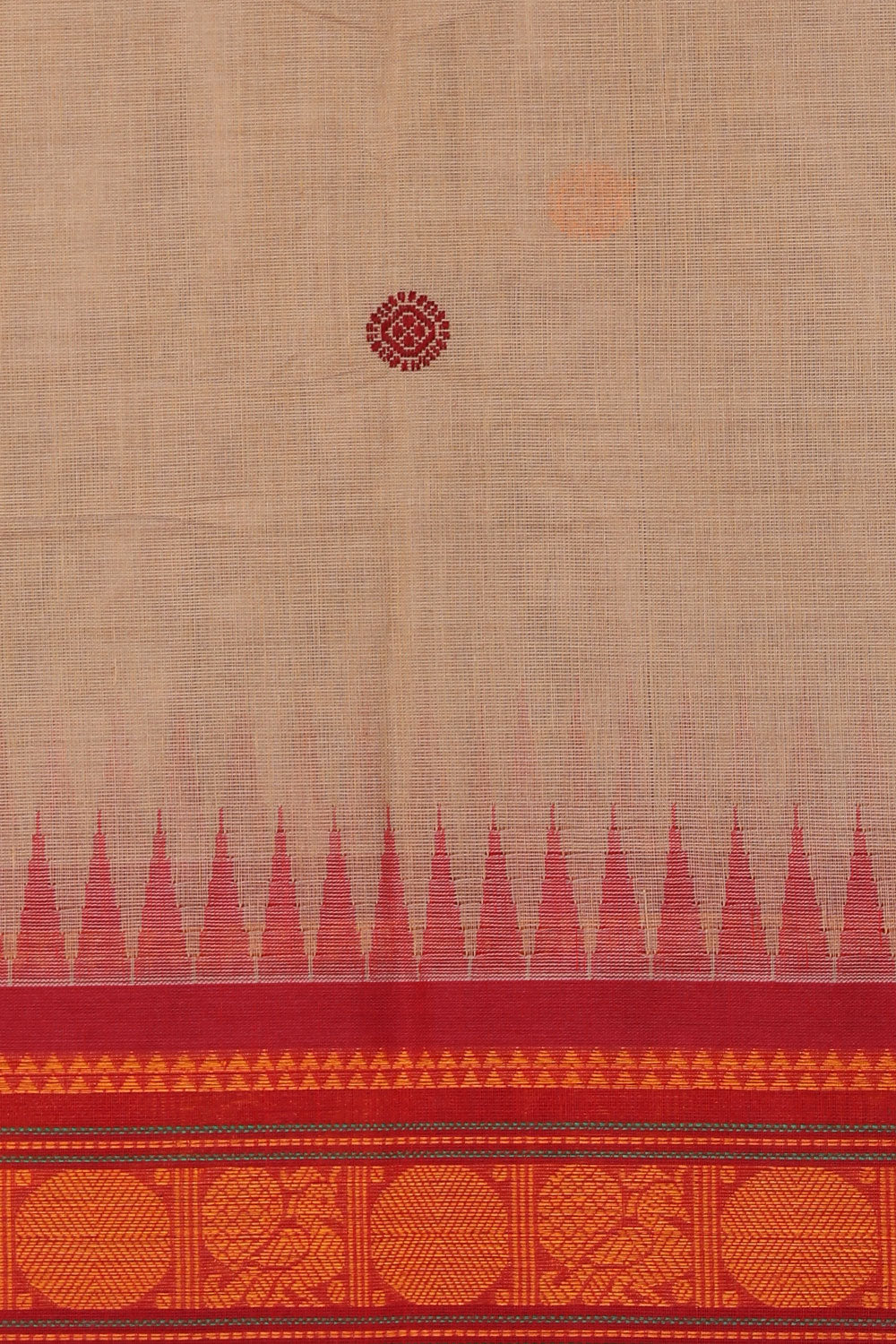 Kalanjali Kanchi Cotton Beige Saree – Women's - view 2