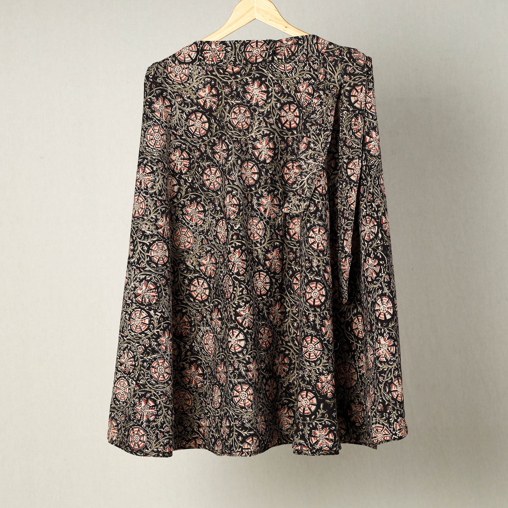 NOORI BAZAR Block Print Cotton Wrap Around Ajrakh Skirt 29