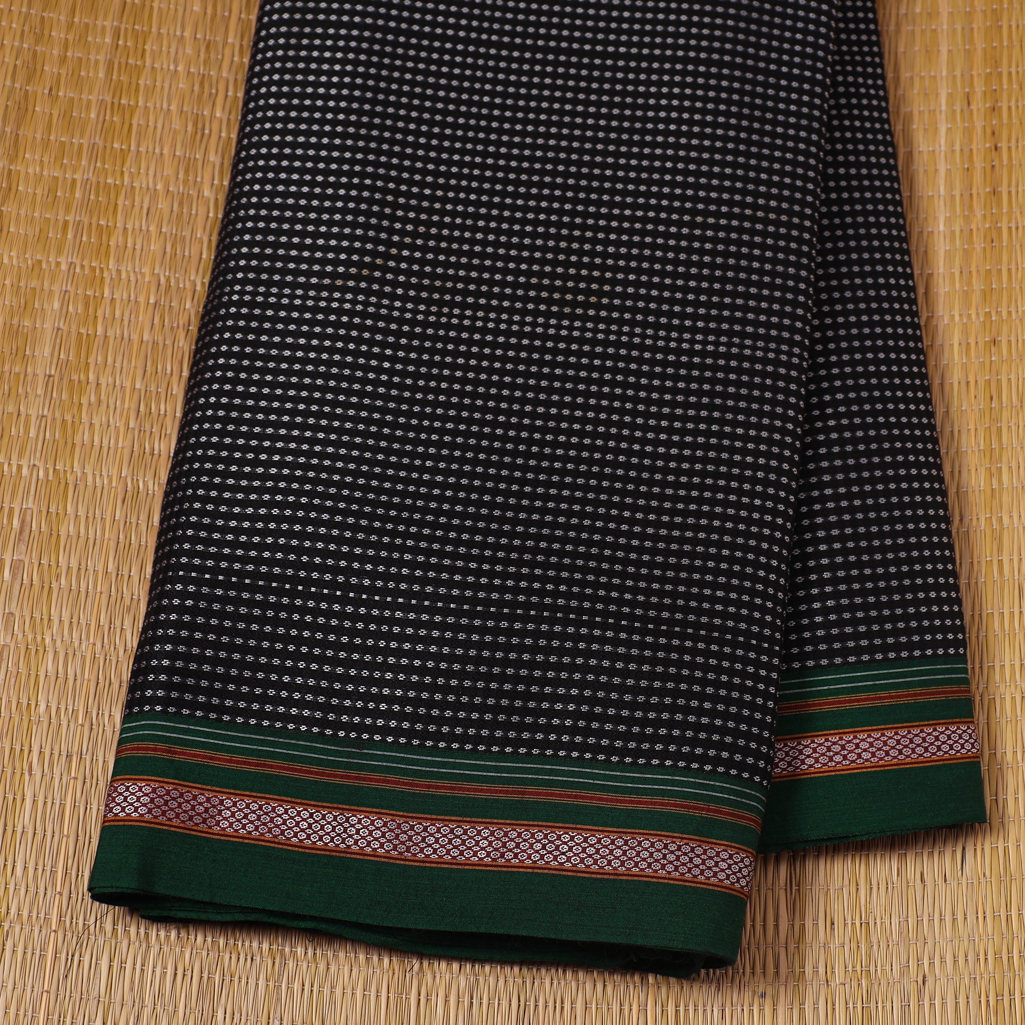 SOUTH KARGHA Black - Karnataka Weave Cotton Khun Fabric 48 - view 2