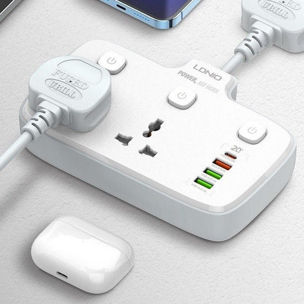 Peeperly Multi Outlet Power 2AC Universal Outlet Extension Socket