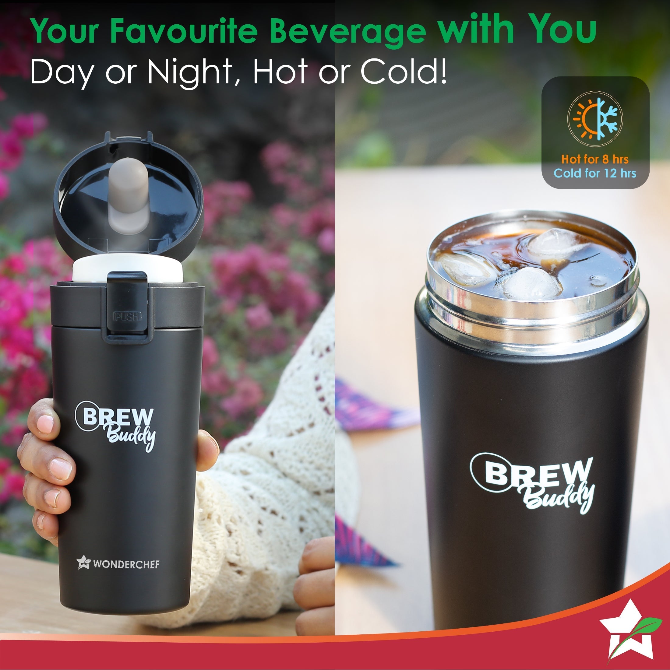Wonderchef Brew Buddy Portable Coffee Mug | 380 ml | Copper Coated - view 3