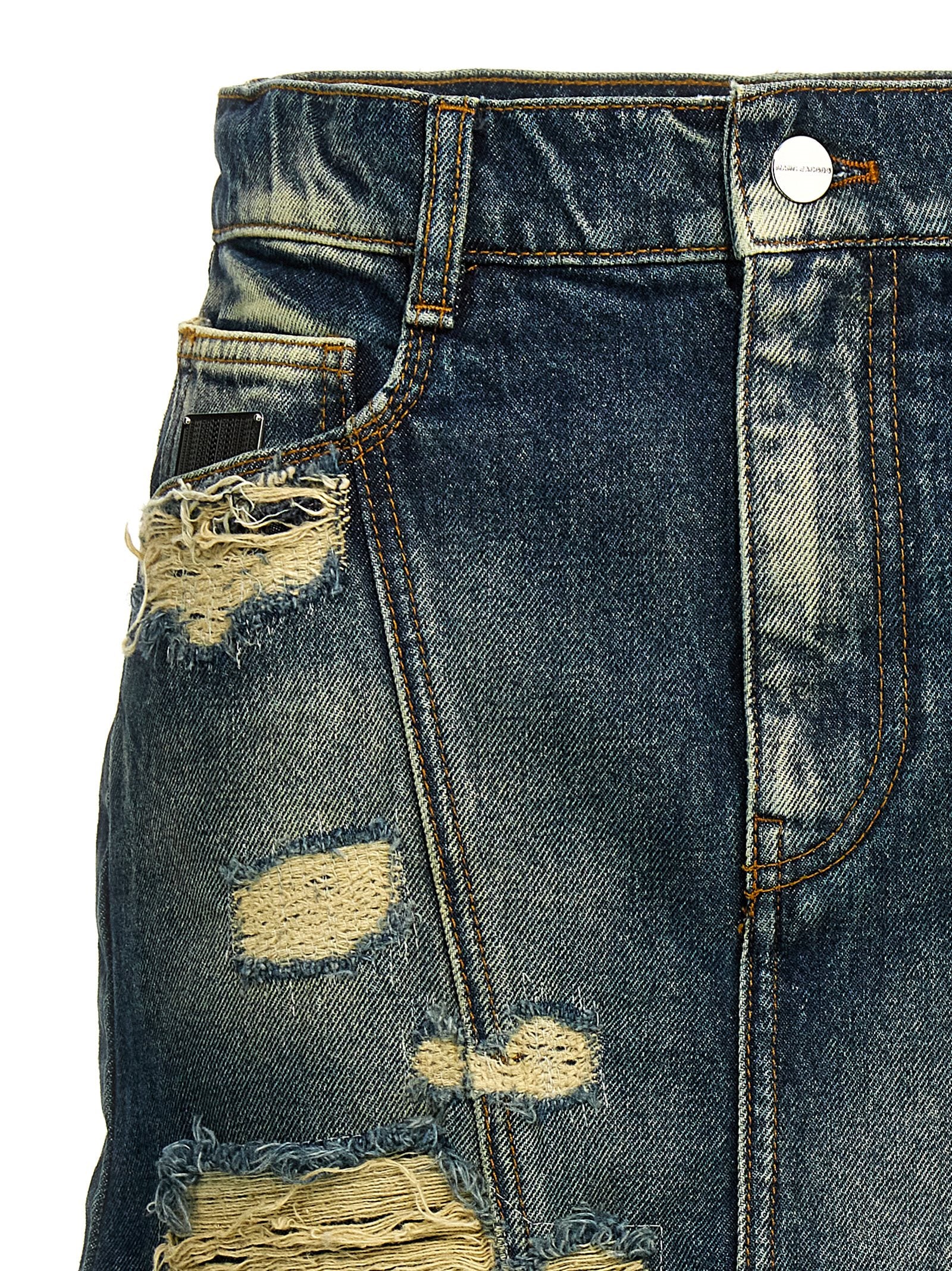 Marc Jacobs The Rip And Repair Straight Jean Skirt - view 2