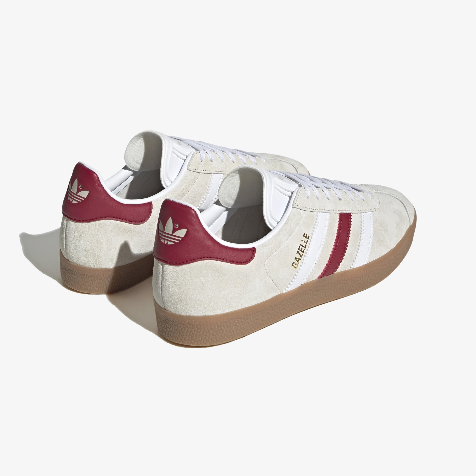 Adidas Originals | GAZELLE { ALUMINIUM/WHITE/BURGUNDY - view 2