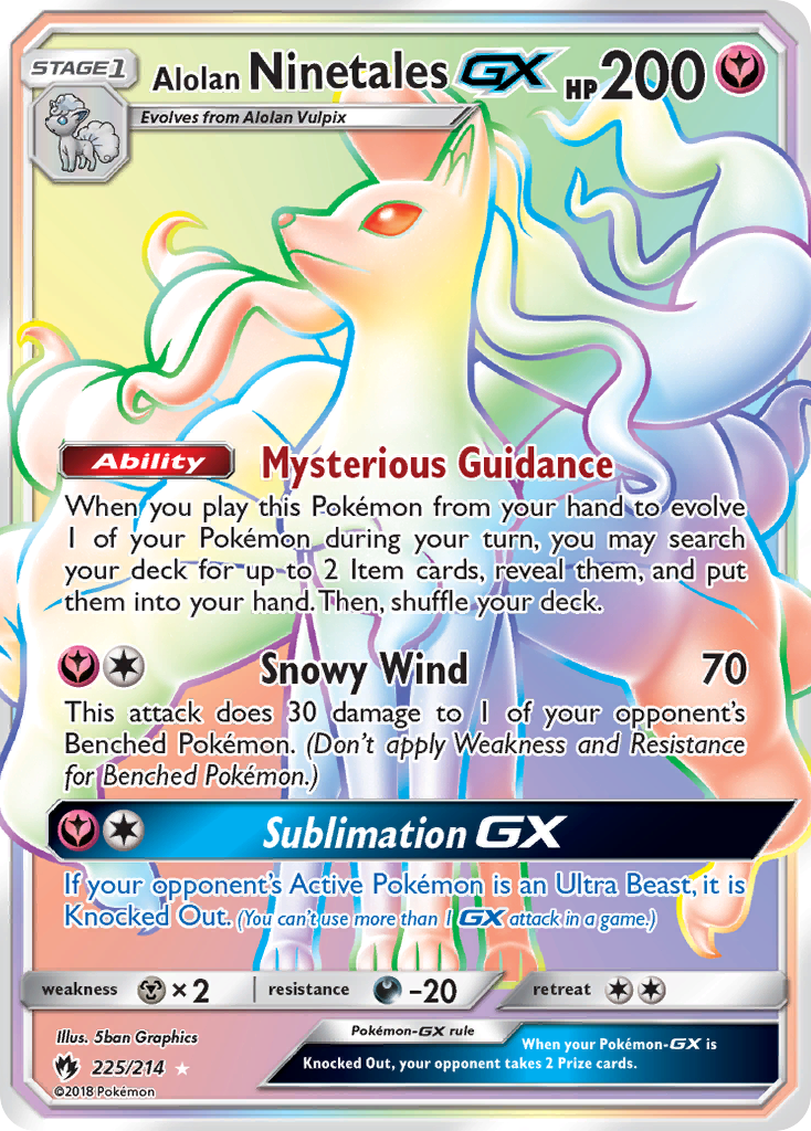 Rare secret sm8-225 – Pokémon Alolan Ninetales-GX - 225/214 - Rare Secret [sm8-225] [Secret] - Alolan Ninetales-GX - 225/214 - Rare Secret