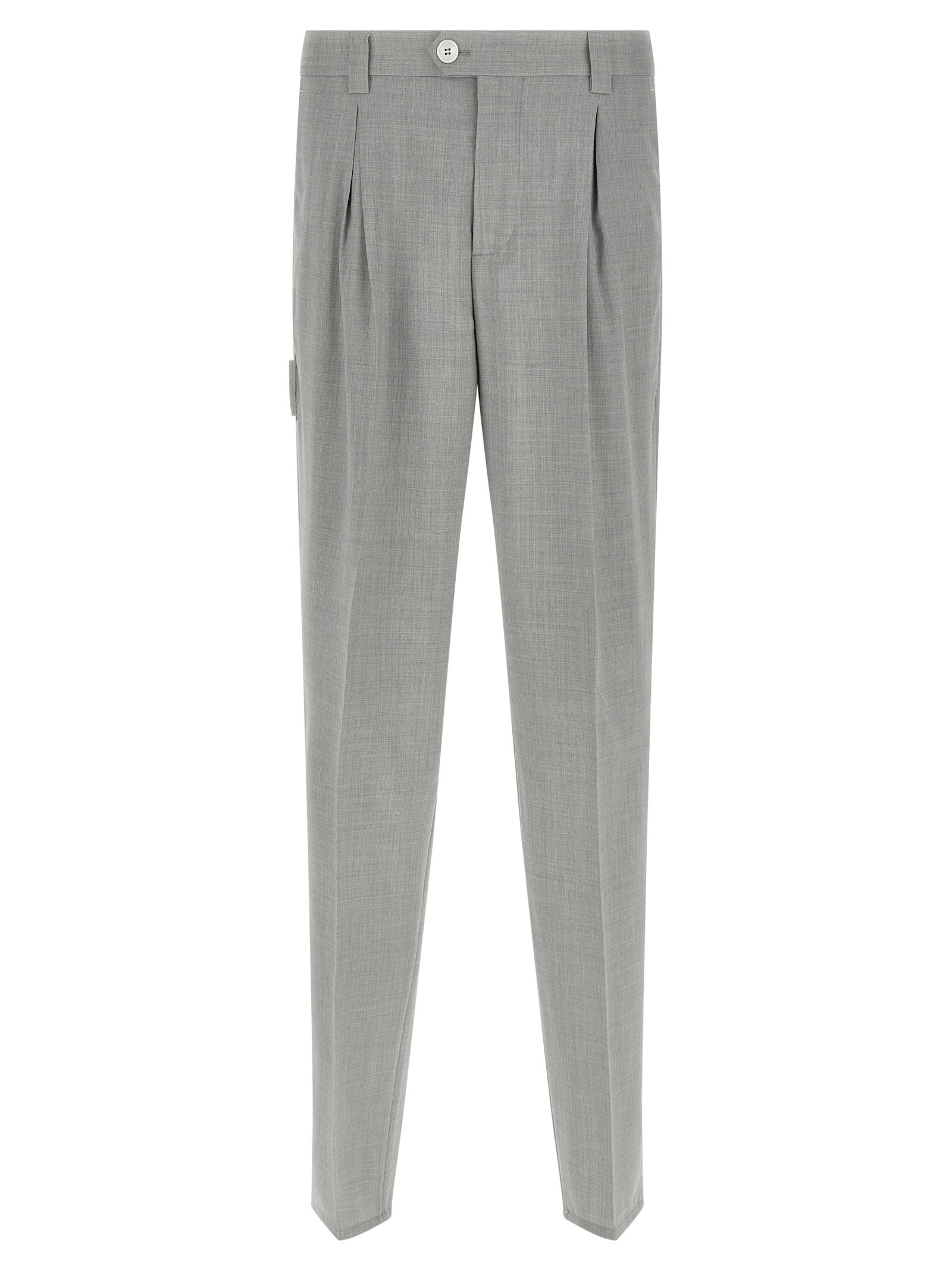 Brunello Cucinelli Mélange Wool Pants – 100% virgin wool