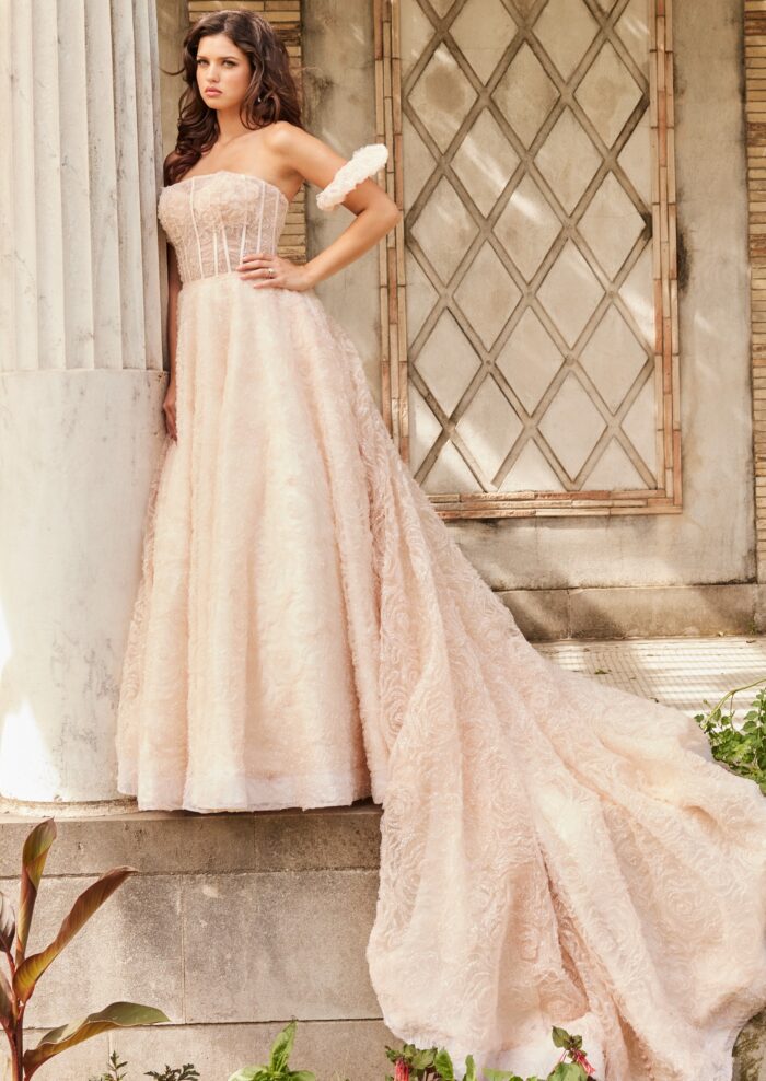 Jovani JB26341 Long Sequin A Line Wedding Dress