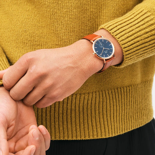 Daniel Wellington Classic Multi-Eye St Mawes Arctic Rose Gold Blue Dial Men 40mm DW00100708 - view 2