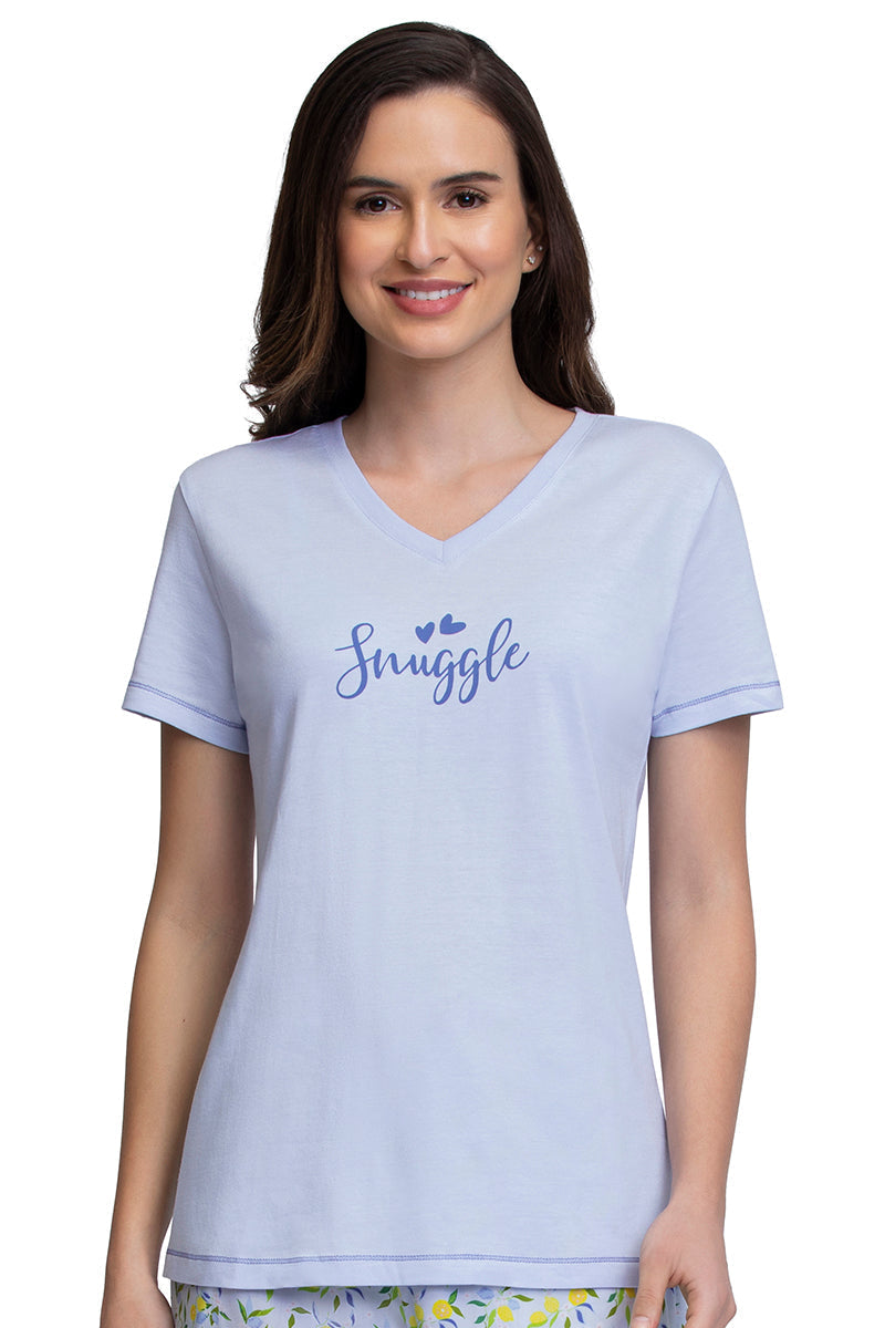 Amante V-Neck Sleep Tee - Ancient Water