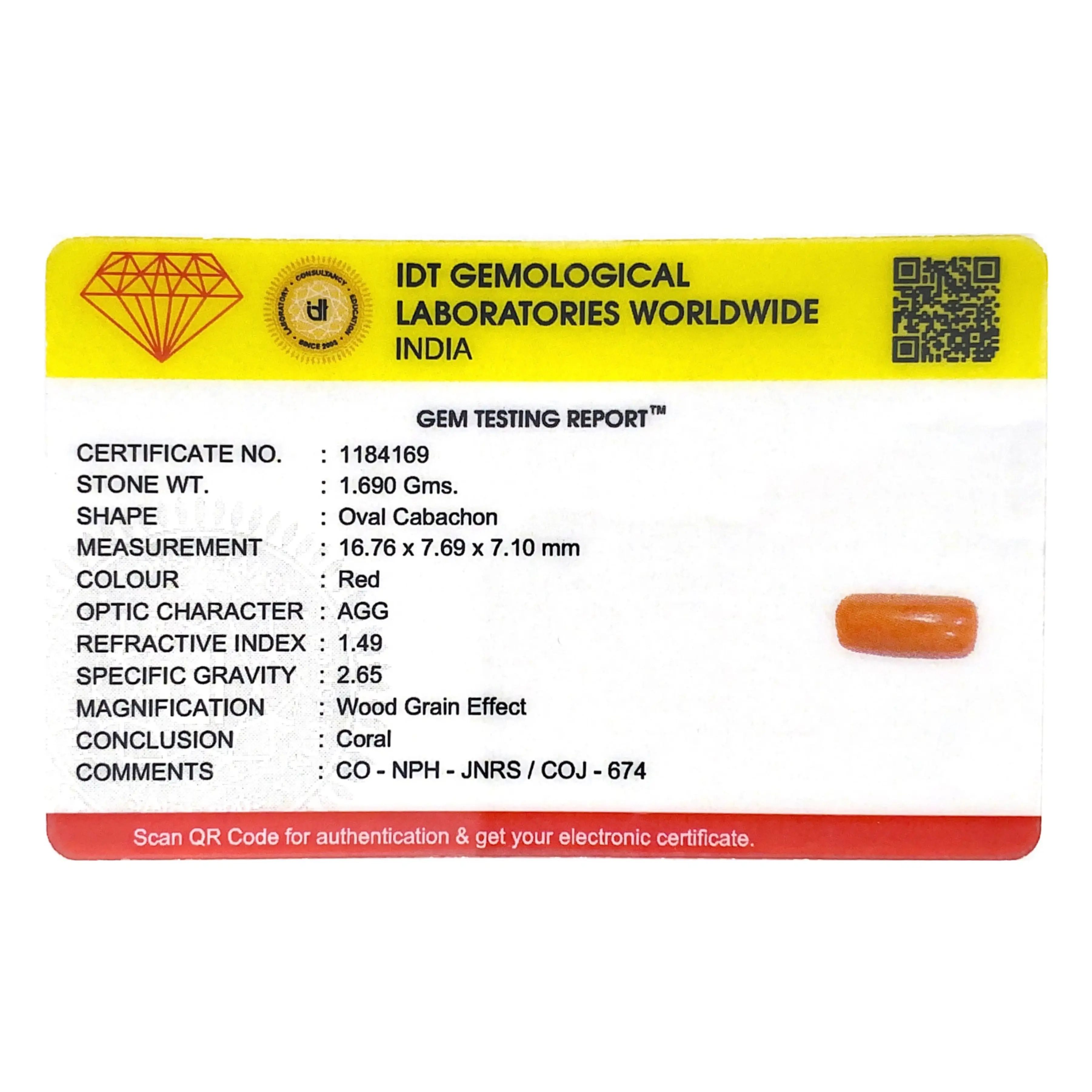 Pramogh Red Coral - 8.45 Carat - view 4