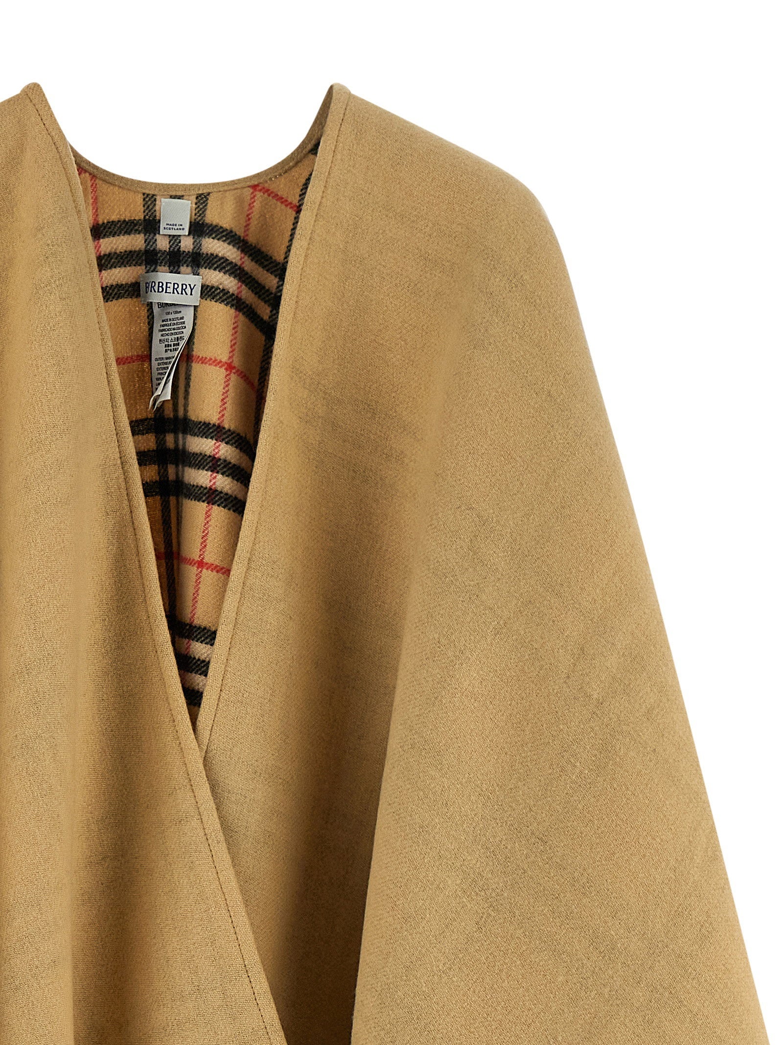 Burberry Check Wool Reversible Cape – 100% wool - view 4