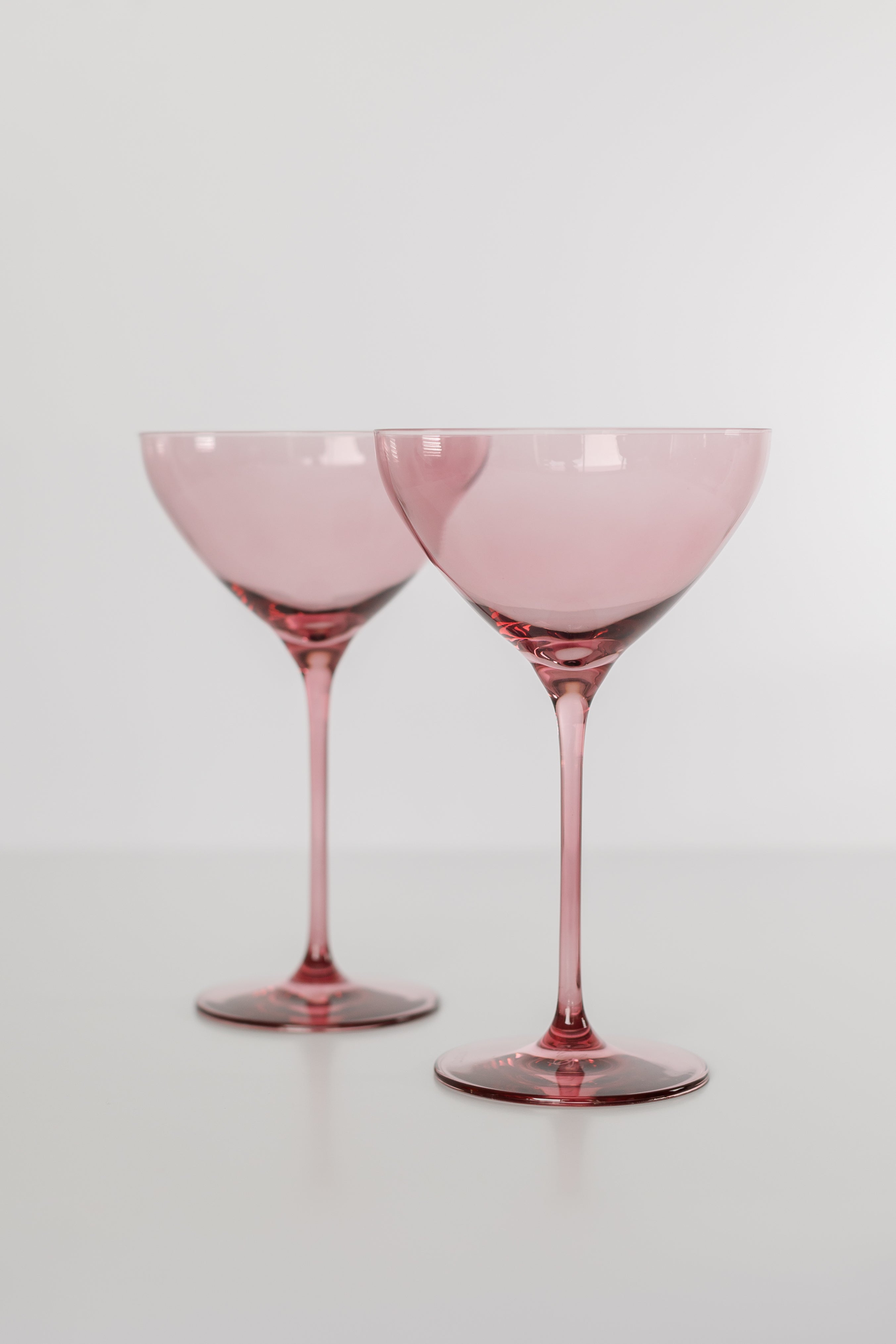 Estelle Colored Glass Estelle Colored Martini Glass - Set of 2 {Rose}
