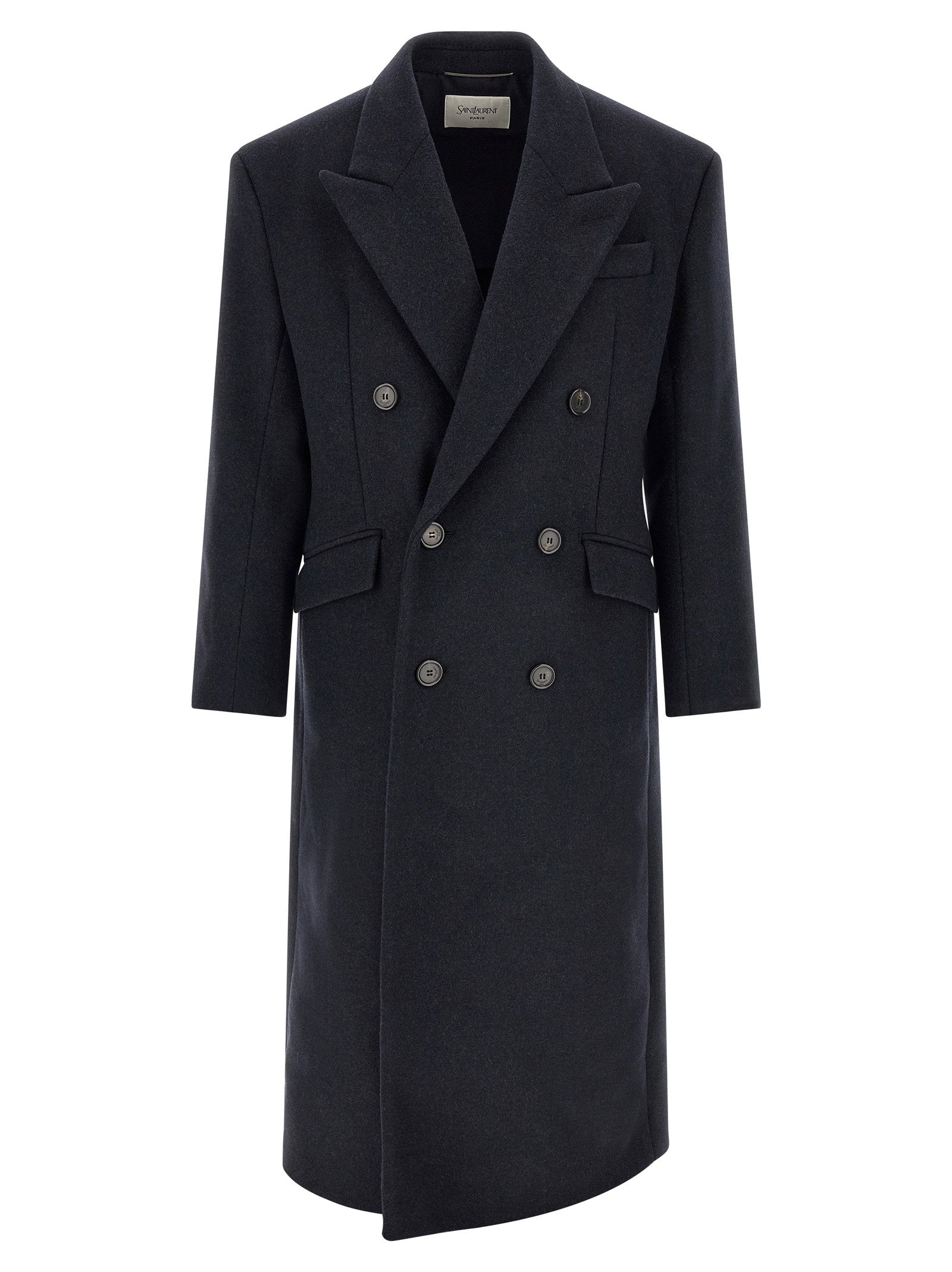 Saint Laurent Double-breasted Coat – 100% wool