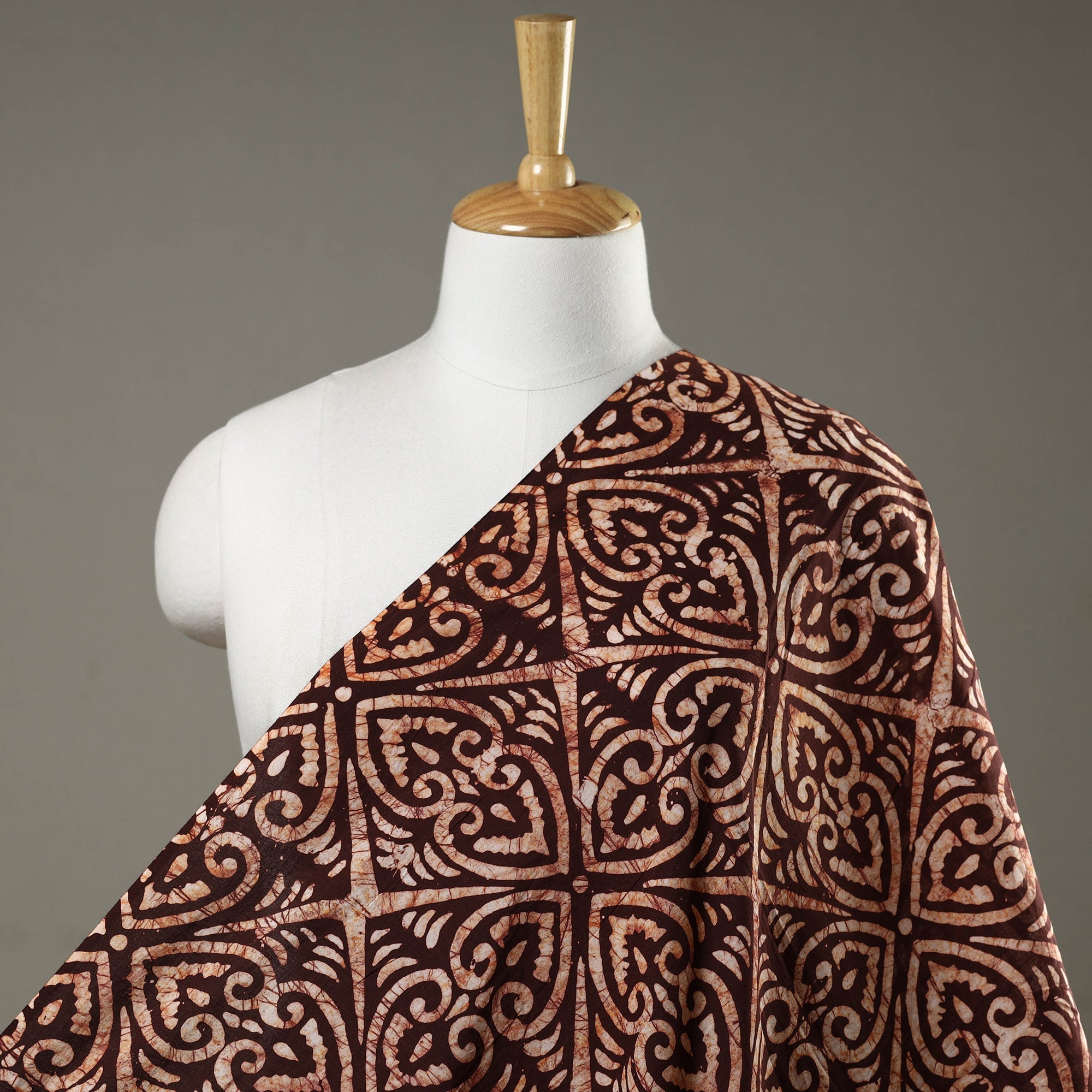 BATIK BY MD. SHARIFF Brown - Hand Printed Cotton Batik Fabric