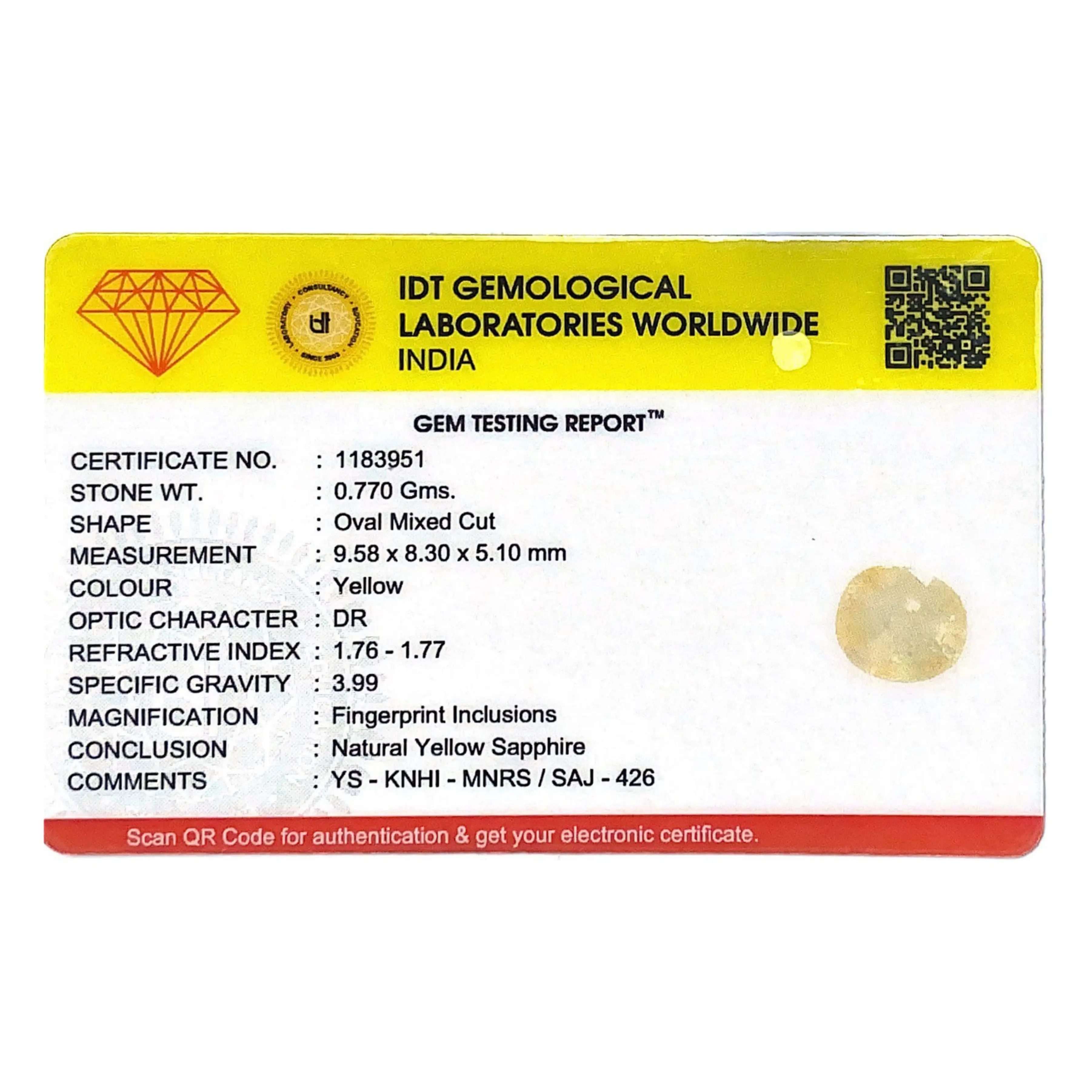 Pramogh Yellow Sapphire - 3.85 Carat - view 4