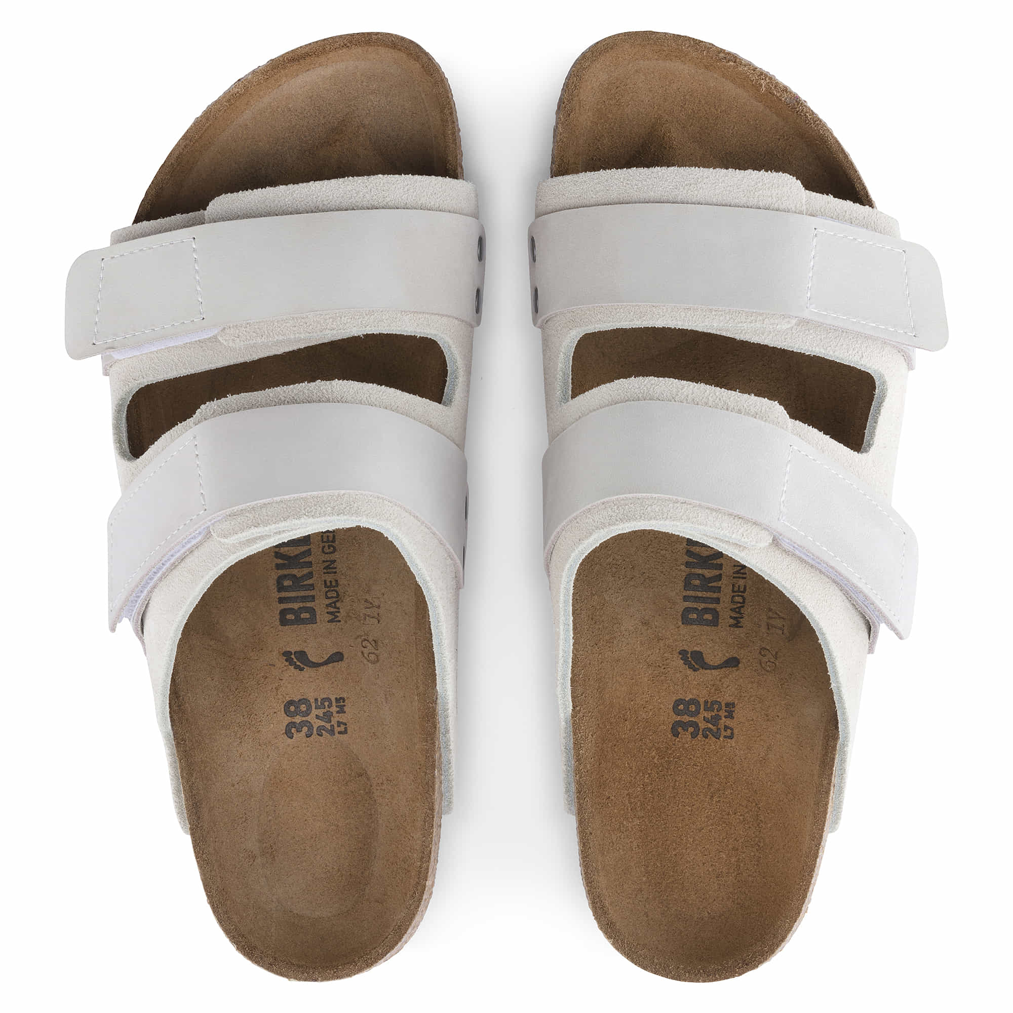 Birkenstock Uji Nubuck/Suede Leather – White White/Antique White - view 2