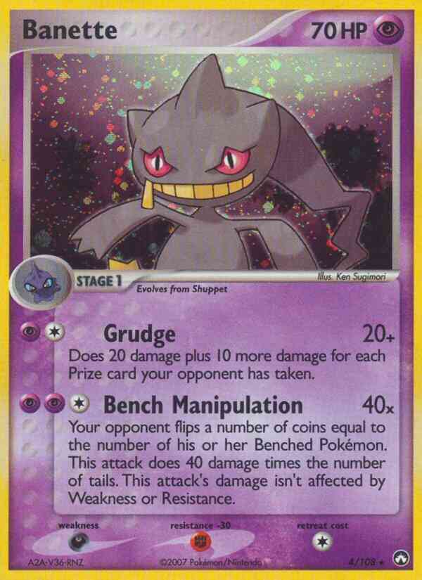 Rare holo ex16-4 – Pokémon Banette - 4/108 - Rare Holo [ex16-4] [Reverse Holo]