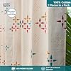 Urban Space -Home Furnishing Store 100% Cotton Curtains for Living Room, Bedroom curtains - Pack of 2 curtains, Mosaic - Red & Blue - view 2