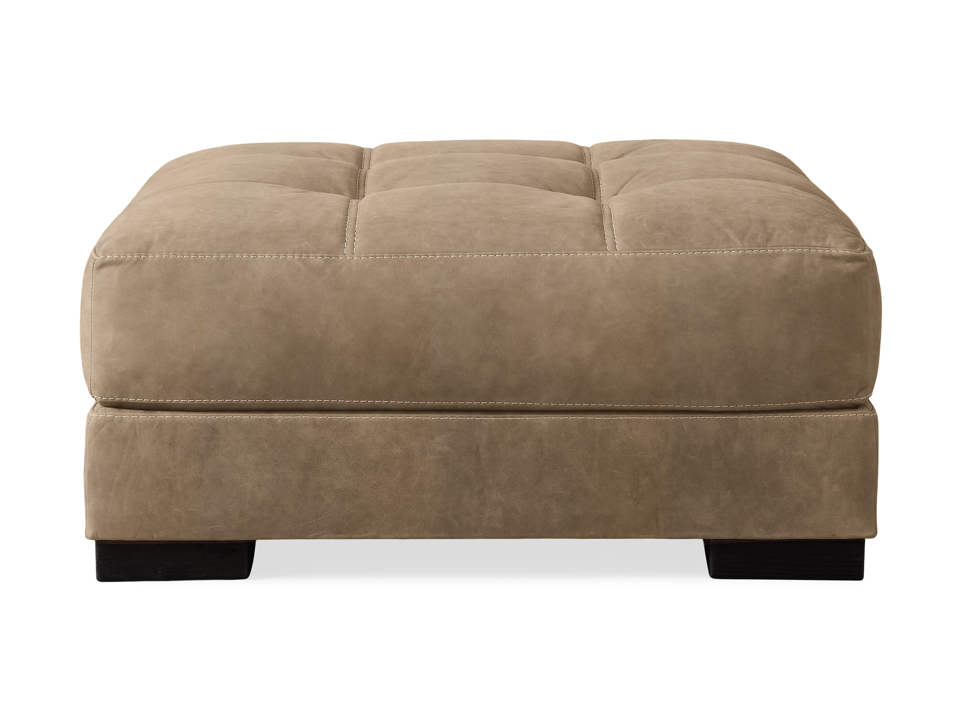 Arhaus Warren Leather Ottoman