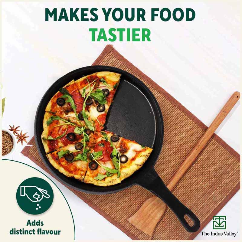 The Indus Valley CASTrong Cast Iron Tawa,Pre-seasoned, Nonstick, 100% Pure, Toxin-free, Induction, 25.5cm, 2.2kg - view 9