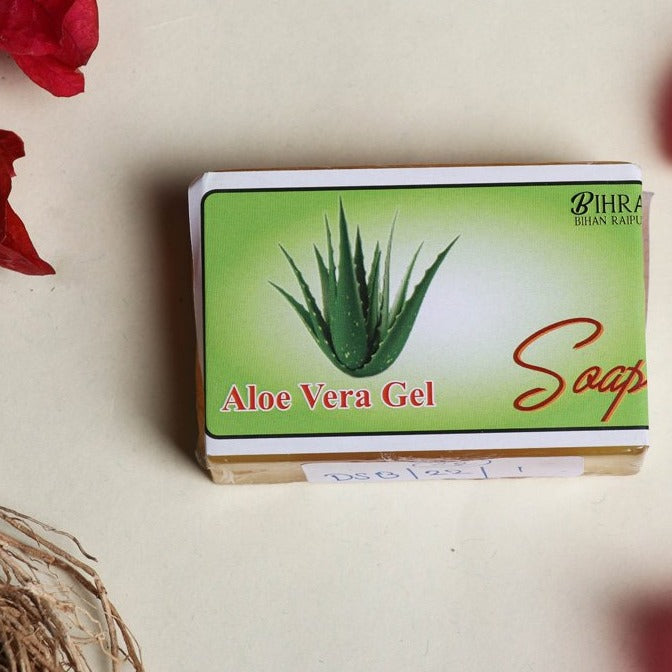 ITOKRI CRAFTS INITIATIVE Bihra Handmade Natural Aloevera Soap (100gm) - view 3