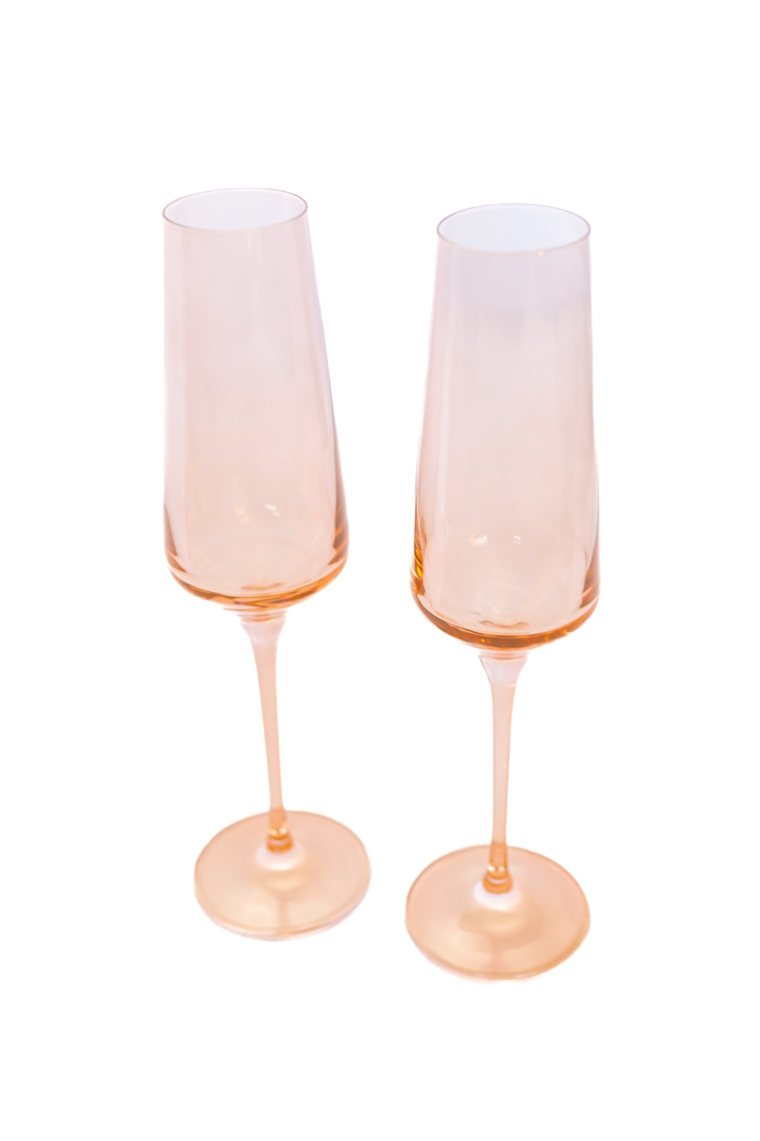 Estelle Colored Glass Estelle Colored Champagne Flute - Set of 2 {Blush Pink} - view 5