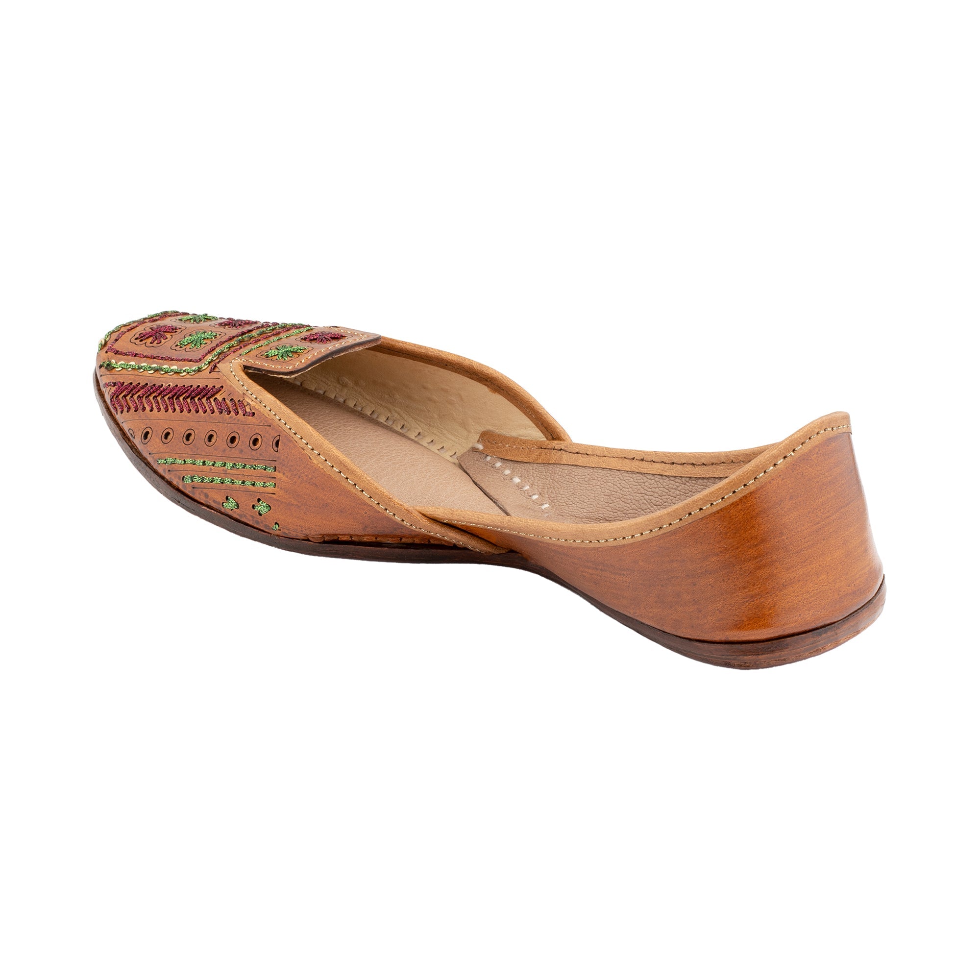 KORAKARI Artsy Tan Women's Kolhapuri Leather Jutti - view 5