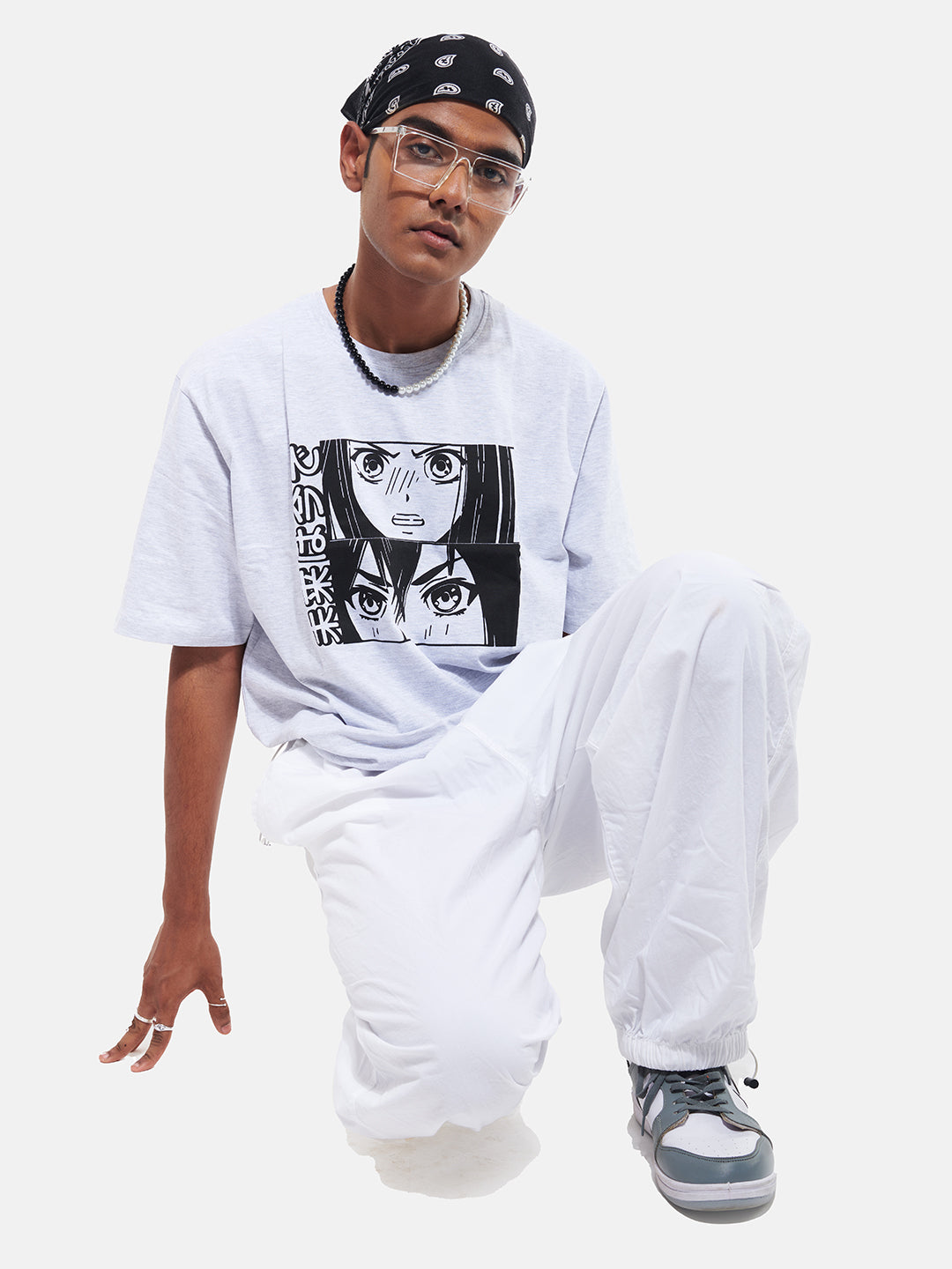 VSCO Unisex Anime Oversized T-shirt – Grey
