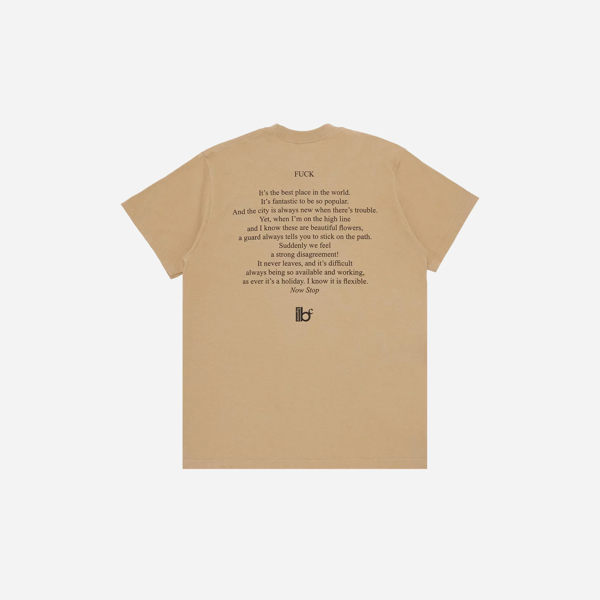 Supreme Bernadette Corporation Fuck Tee Khaki - view 2