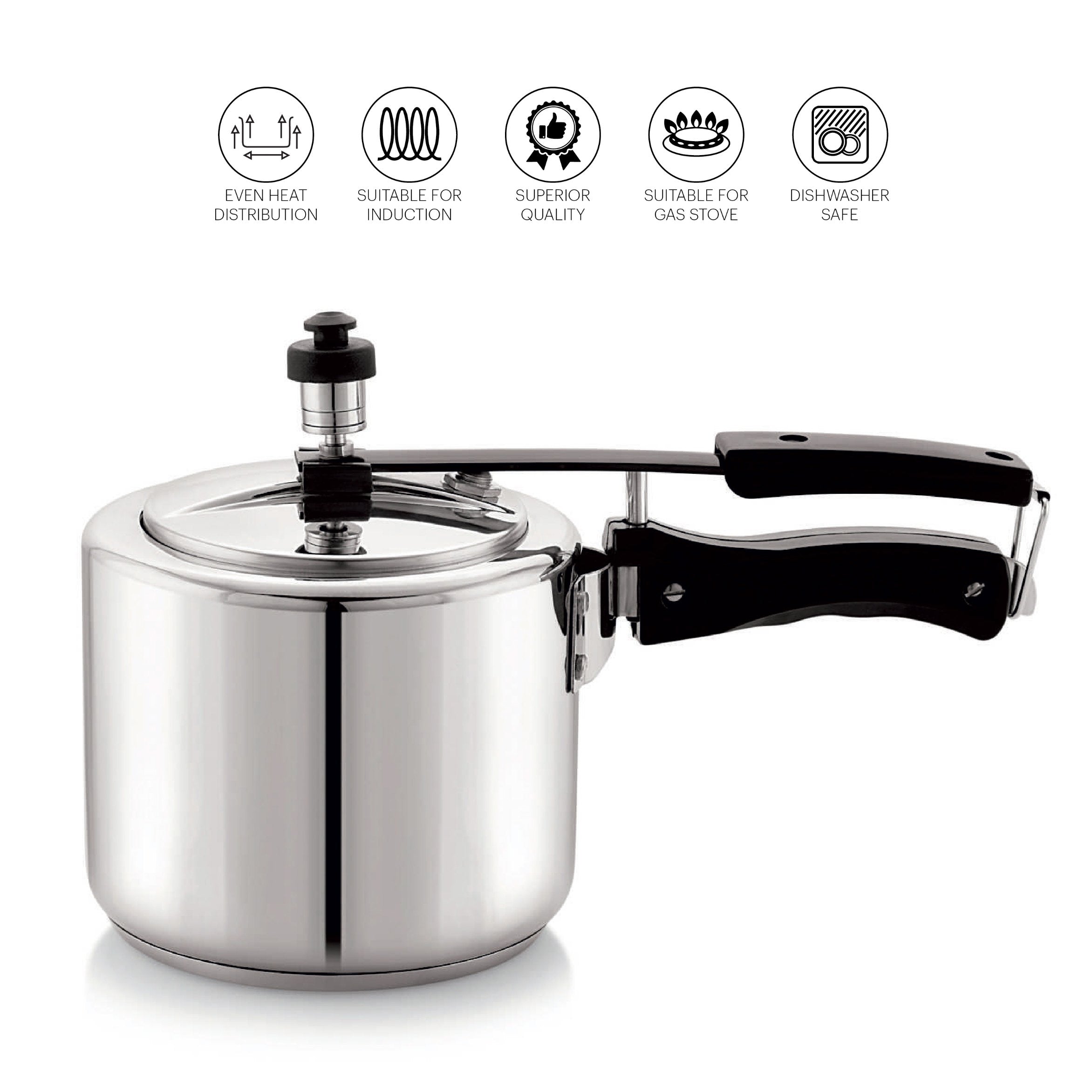 Cello Chef Impact Bonded Stainless Steel Tri-Ply Bottom Pressure Cooker Inner Lid - view 5