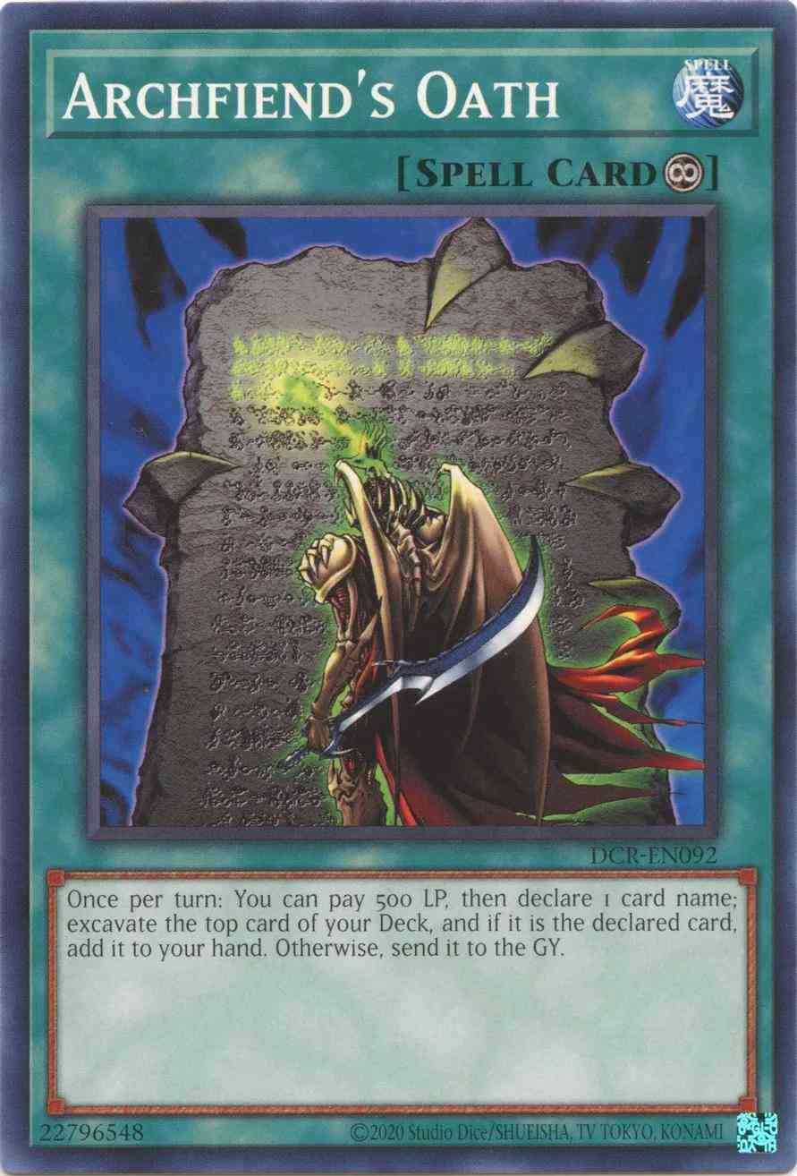 Yu-Gi-Oh! Archfiend's Oath - 25th Anniversary - DCR-EN092 - Common - Unlimited