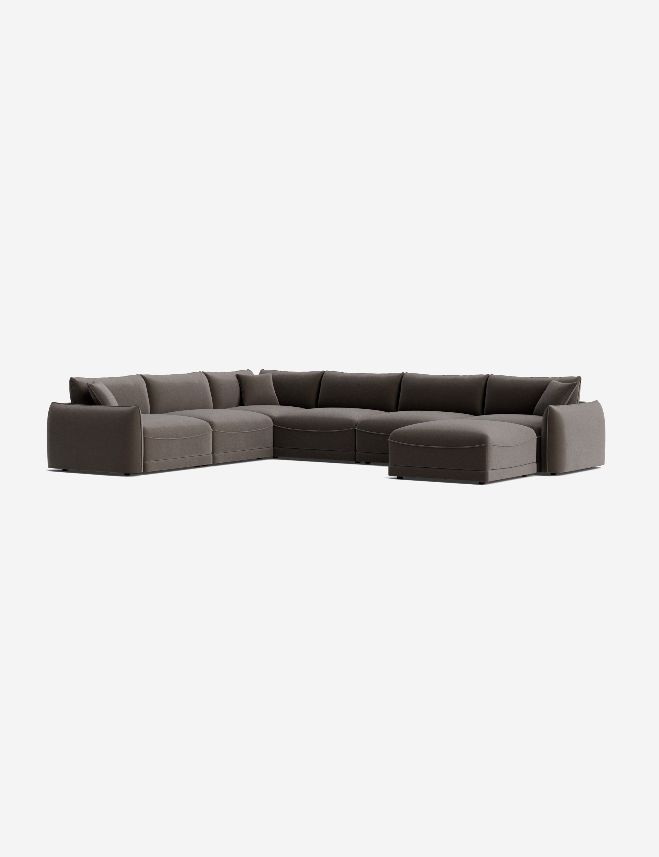 Lulu and Georgia Balmer Modular Corner Sectional Sofa With Ottoman - view 18