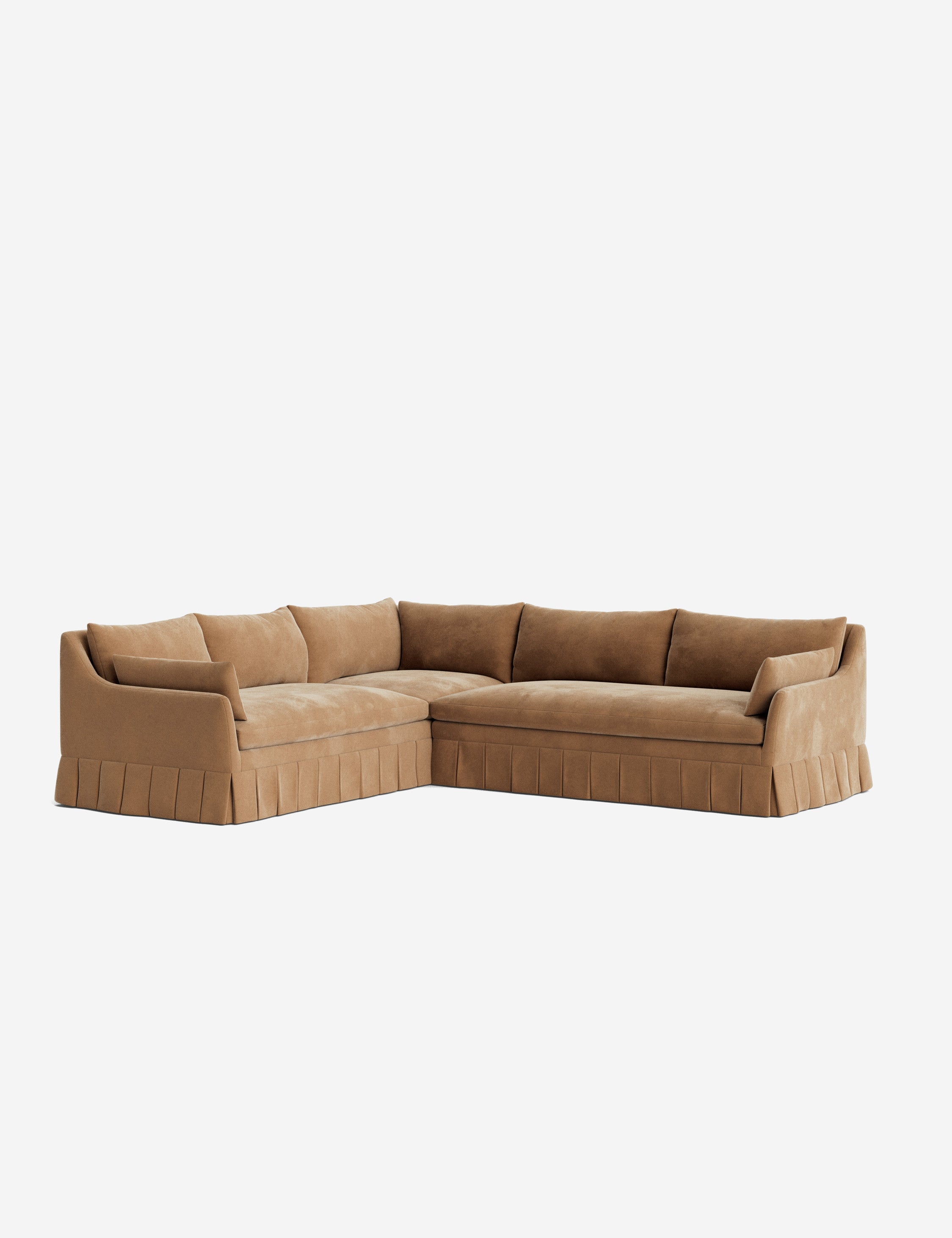Lulu and Georgia Portola Luxe Depth Pleated Corner Sectional Sofa - view 11