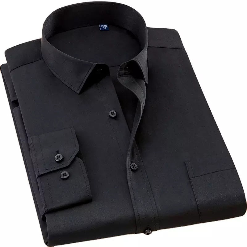 BlackTree New Cotton Blend Solid Shirts (Black)