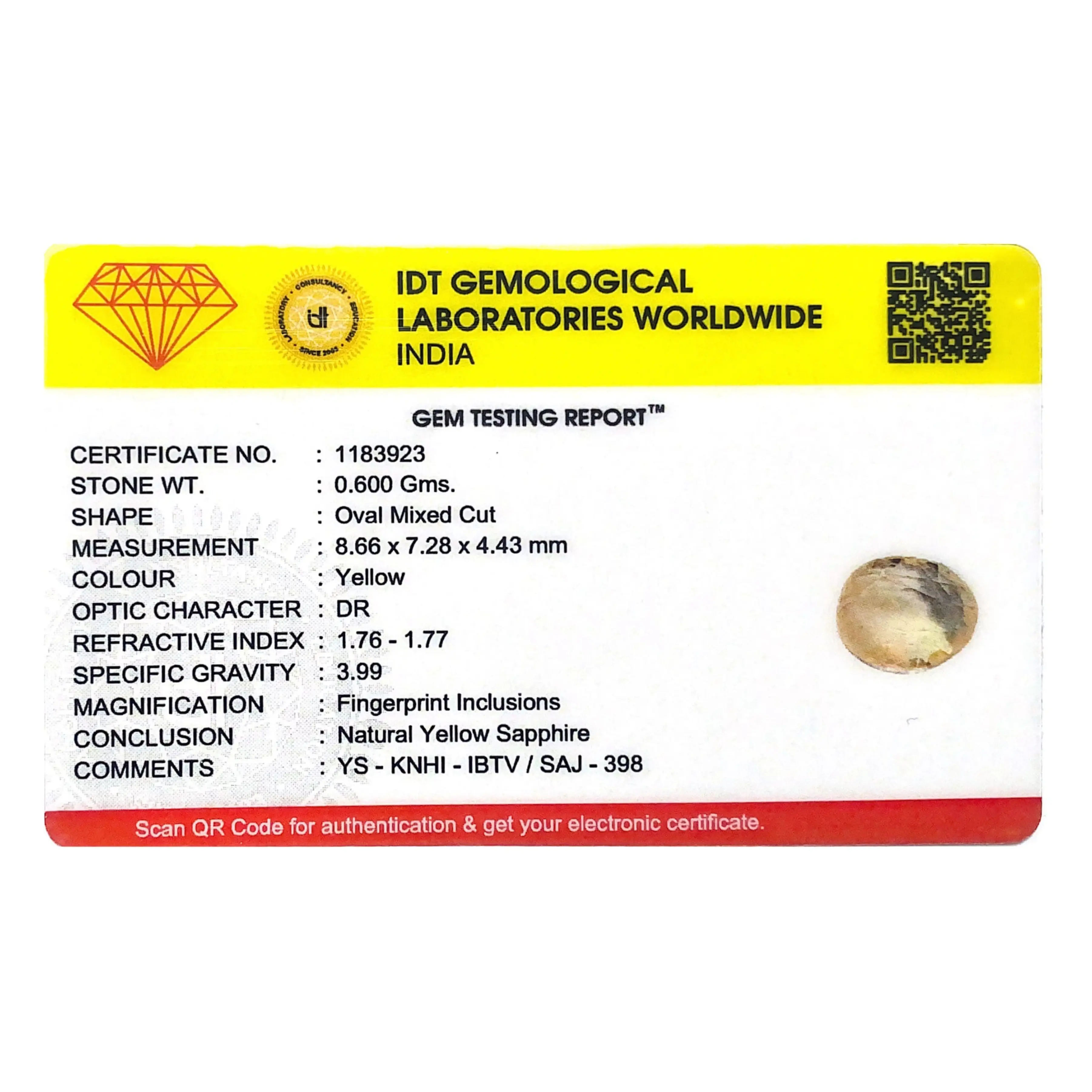 Pramogh Yellow Sapphire - 3 Carat - view 4