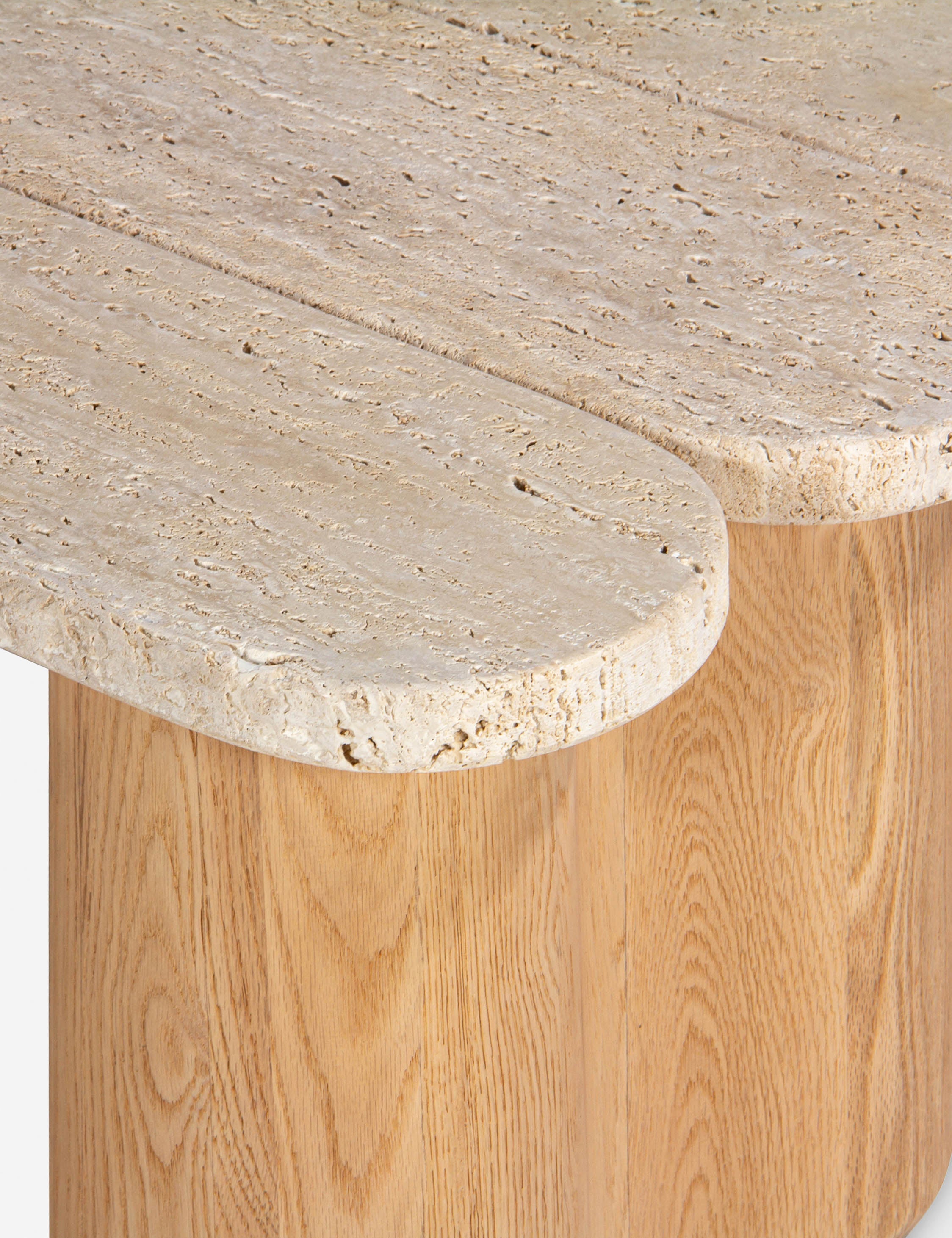 Lulu and Georgia Ombeline Coffee Table – Natural and Travertine - view 4