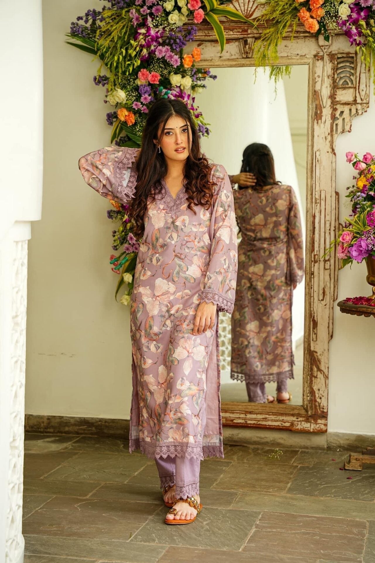 Idaho-o Cleo LINEN COTTON KURTA SET
