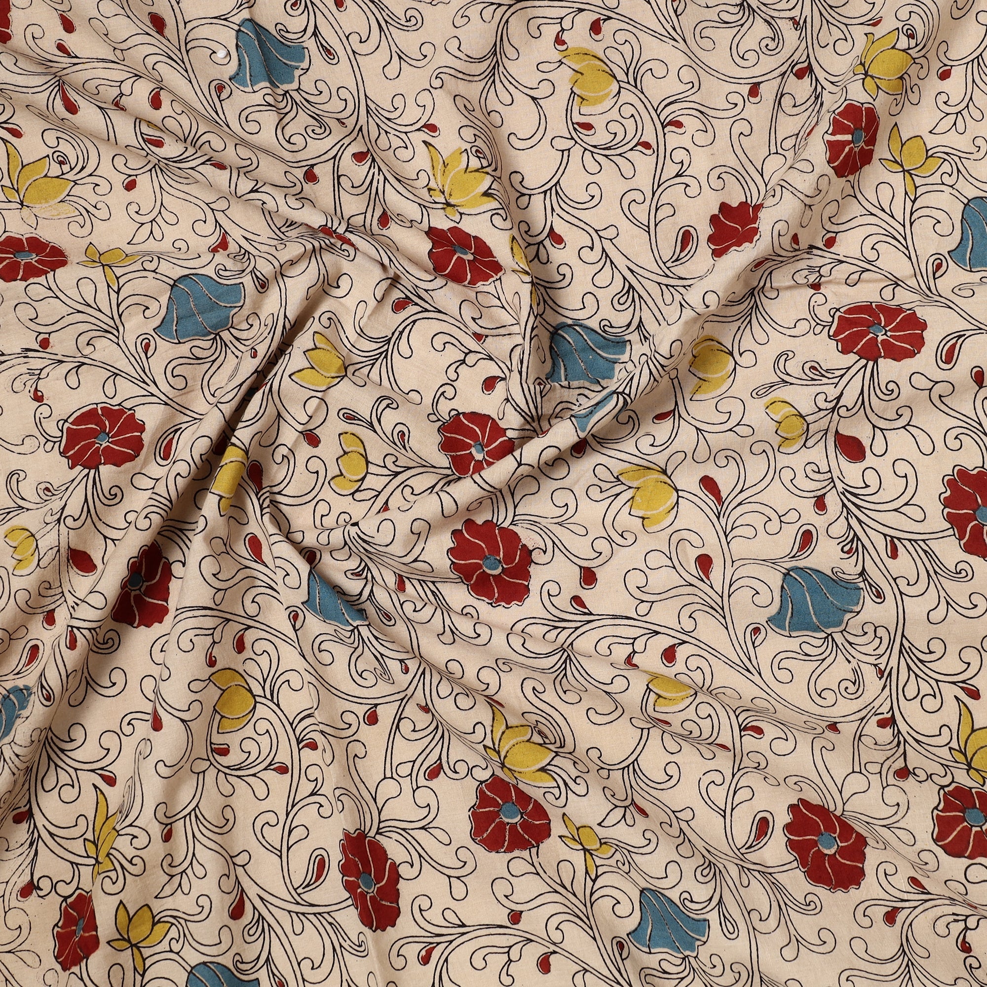 SOUTH KARGHA Beige - Kalamkari Printed Cotton Precut Fabric (1.35 meter) 39 - view 2