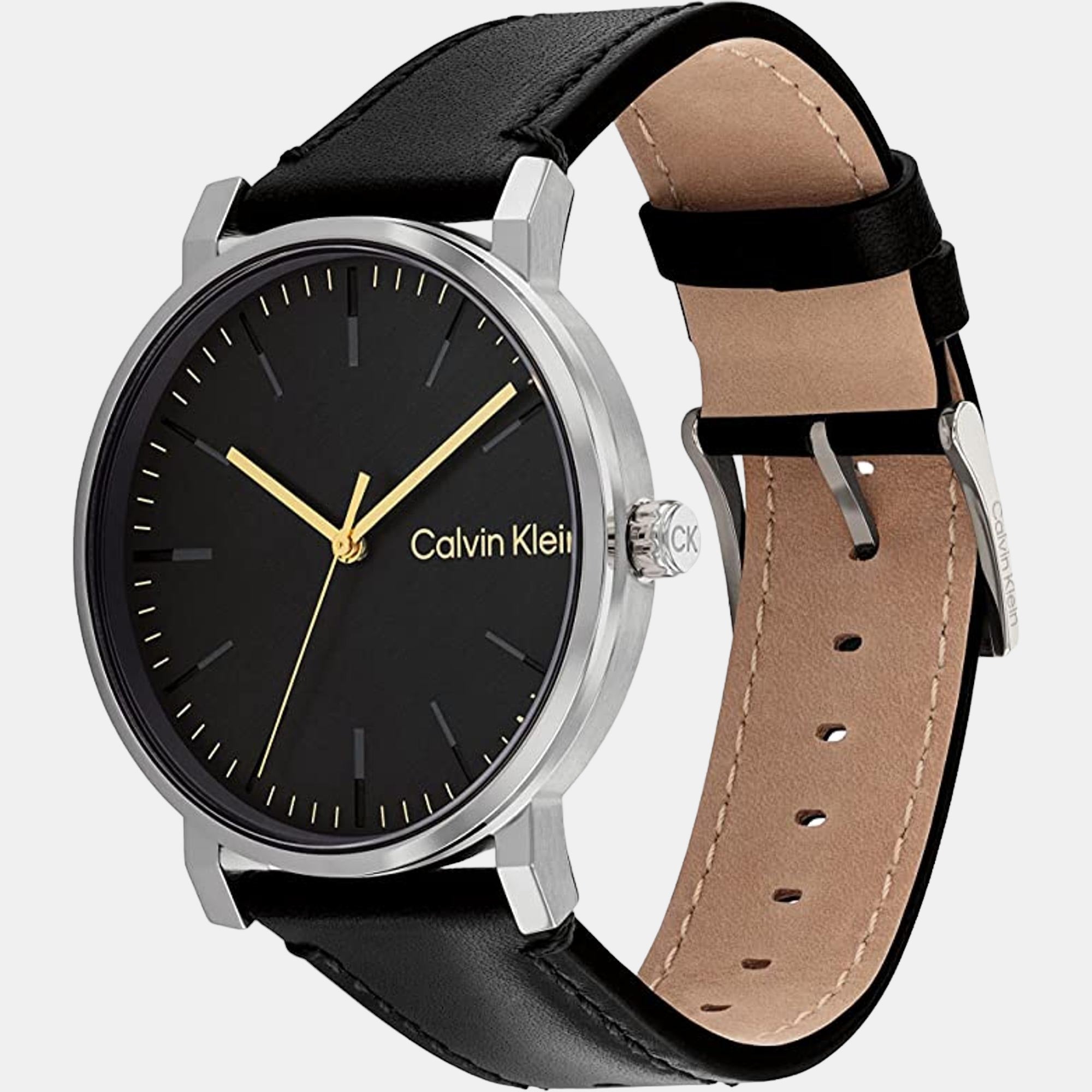 Calvin Klein Ck Slate Men Quartz Black Dial Analog Leather Watch 25200262 - view 2