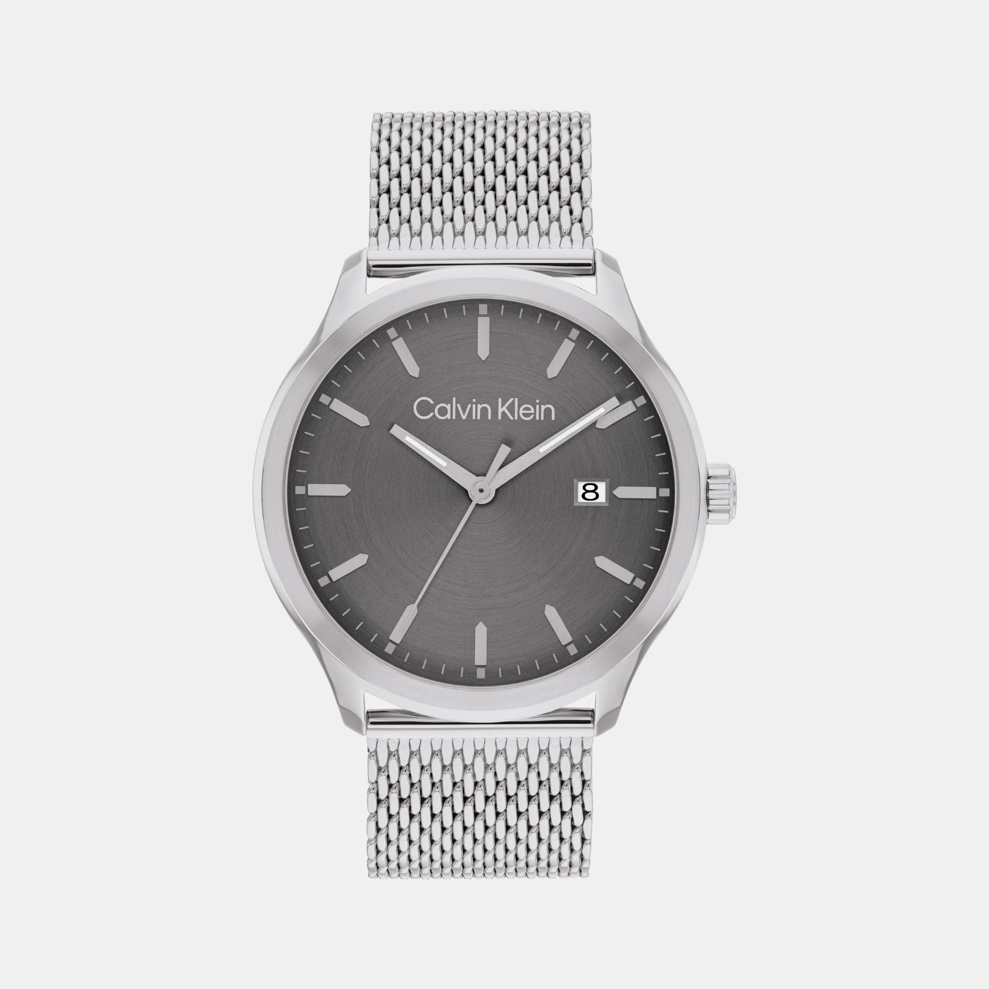 Calvin Klein Define Men Quartz Grey Dial Analog Mesh Watch 25200352