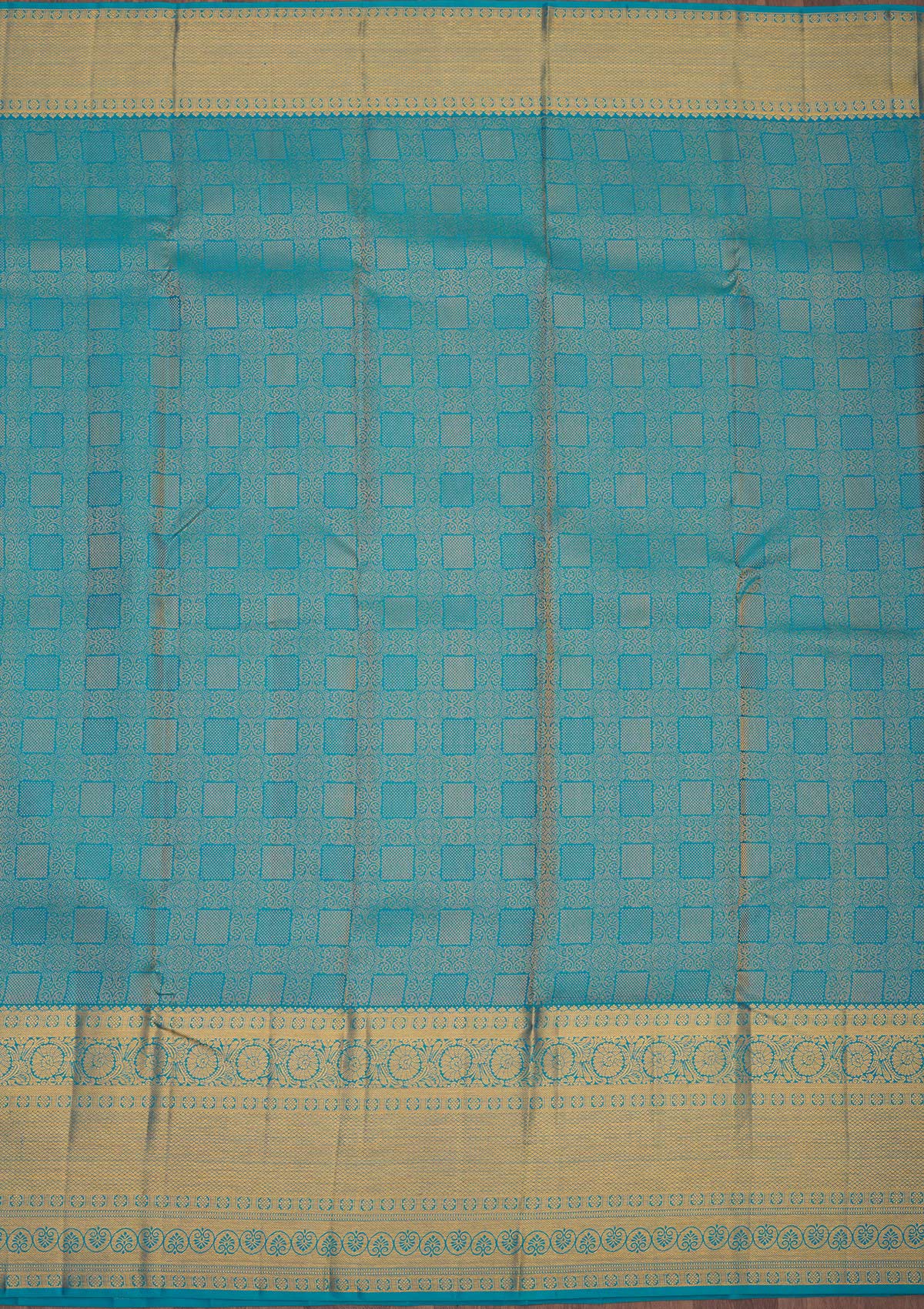 Koskii Turquoise Blue Zariwork Pure Silk Saree - view 6
