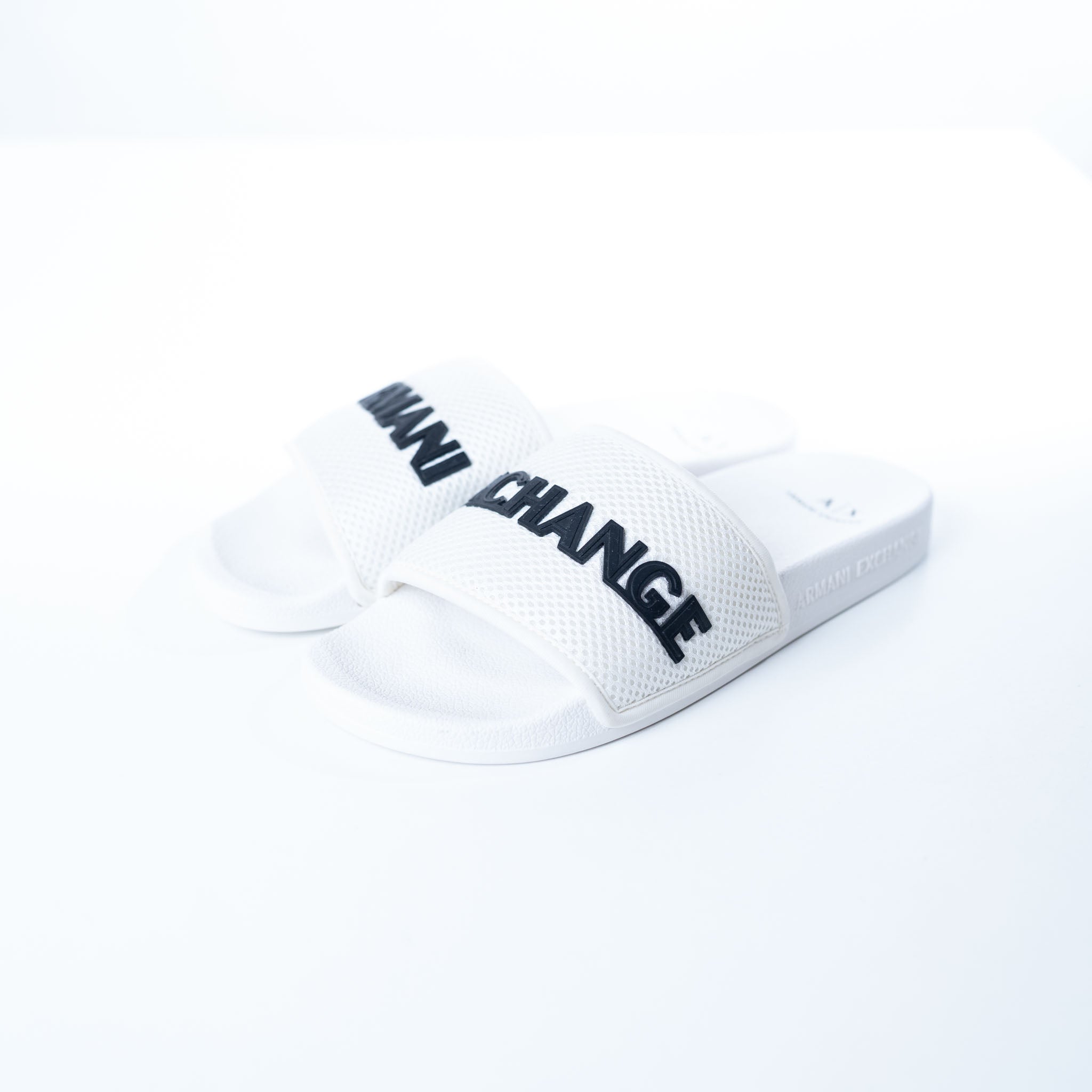 Armani Exchange White Beach Slippers - view 2