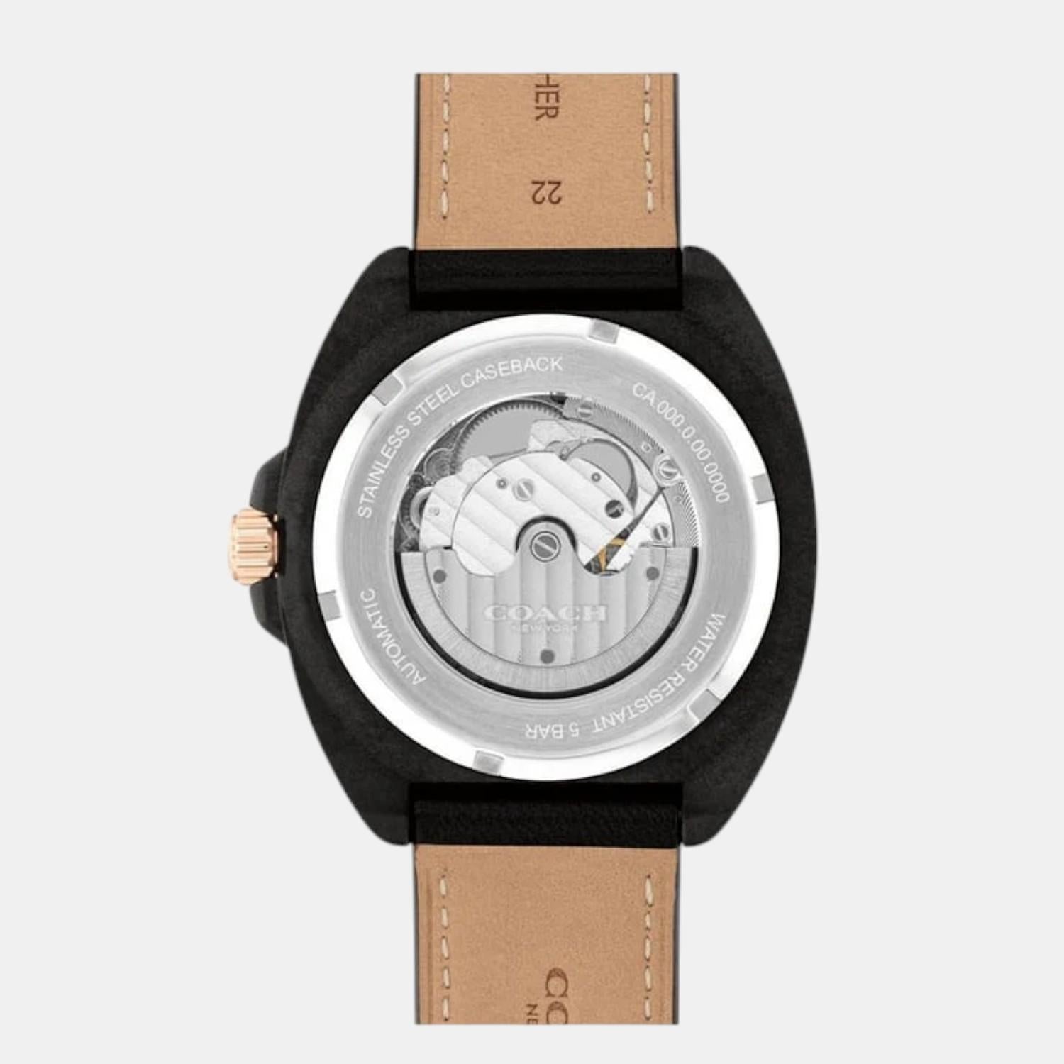 Coach Charter Men Automatic Black Dial Analog Leather Watch 14602734 - view 2