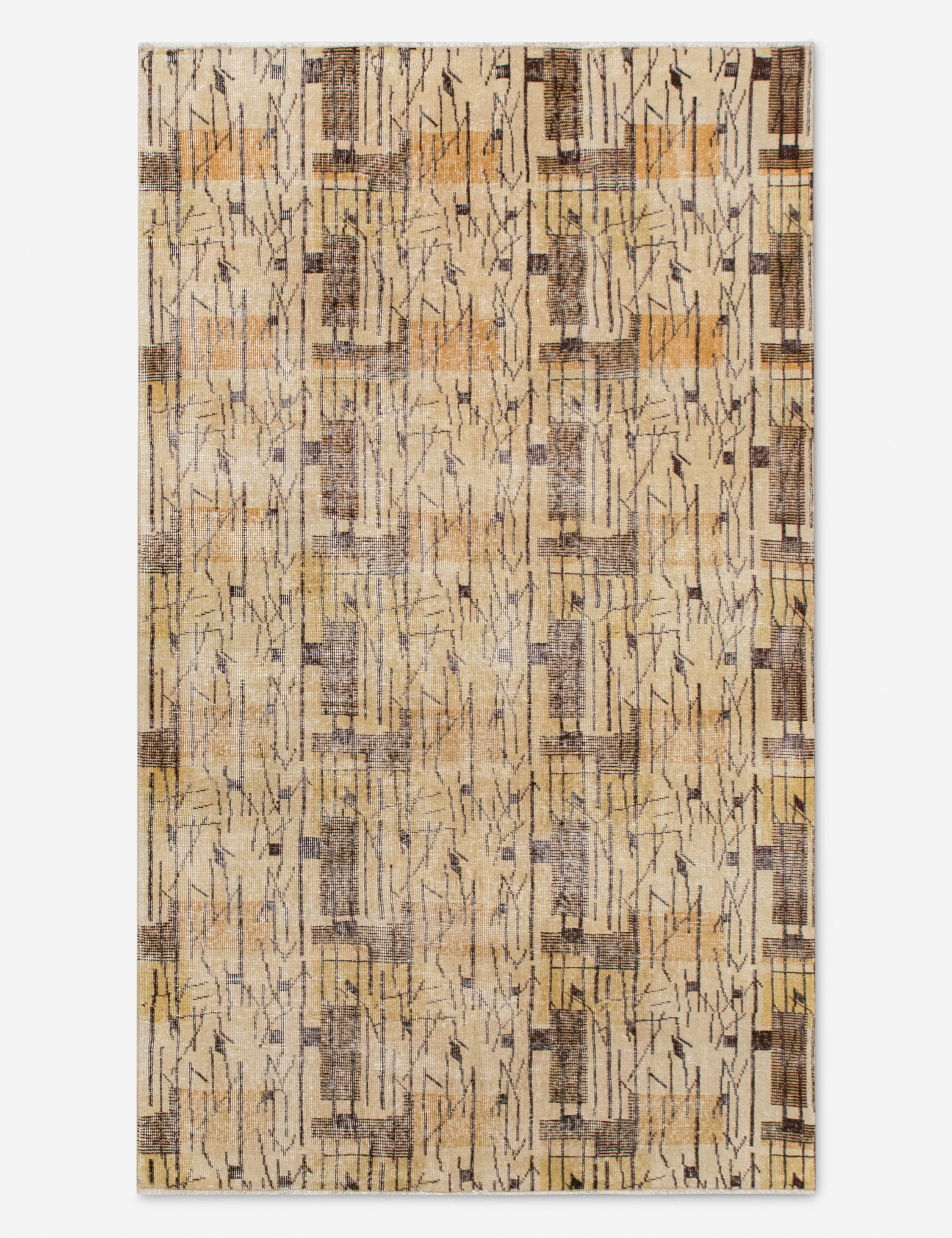 Lulu and Georgia Vintage Turkish Hand-Knotted Wool Rug No. 545, 4'9" x 8'4"