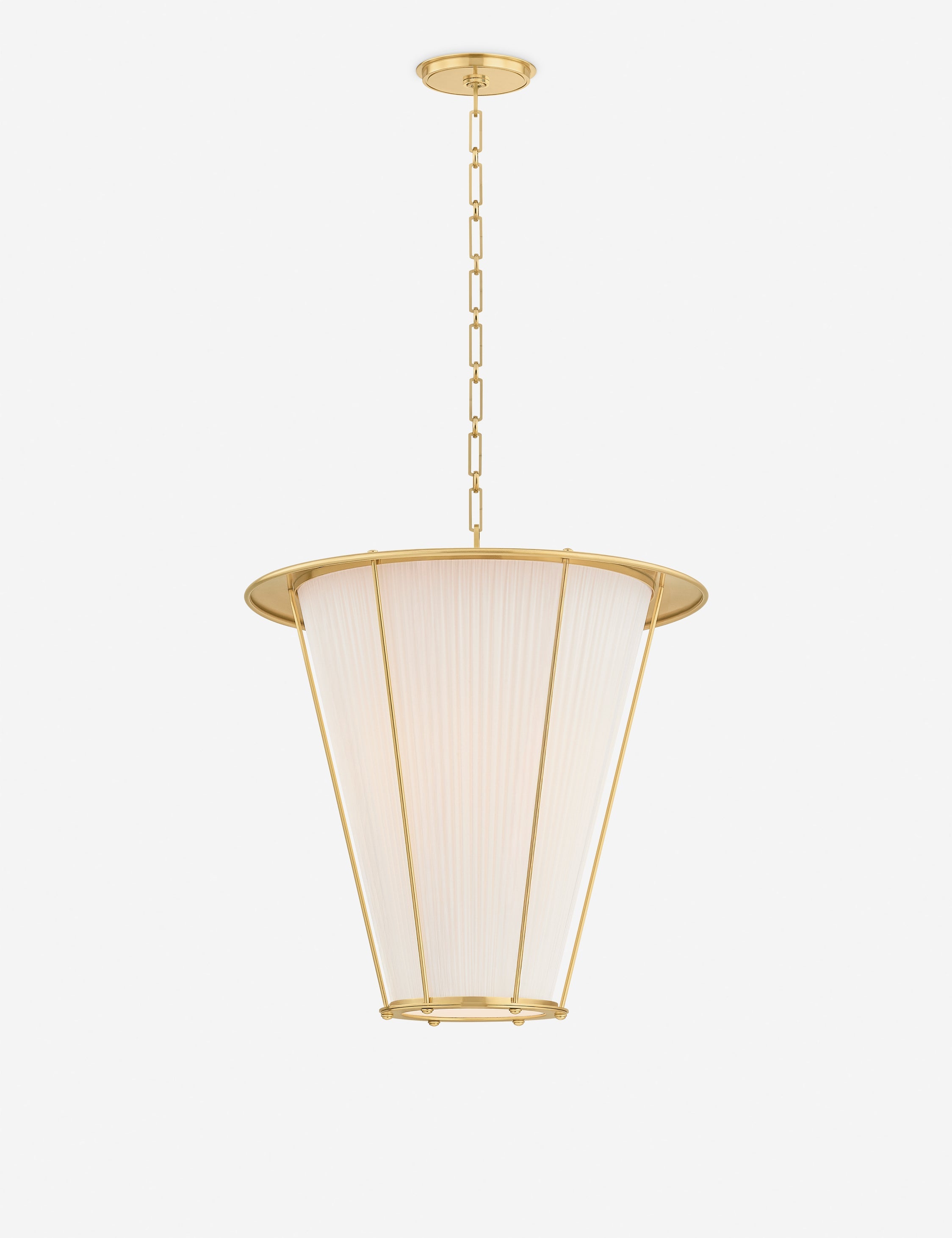 Lulu and Georgia Englert Pendant Light – Aged Brass and Ivory - view 6