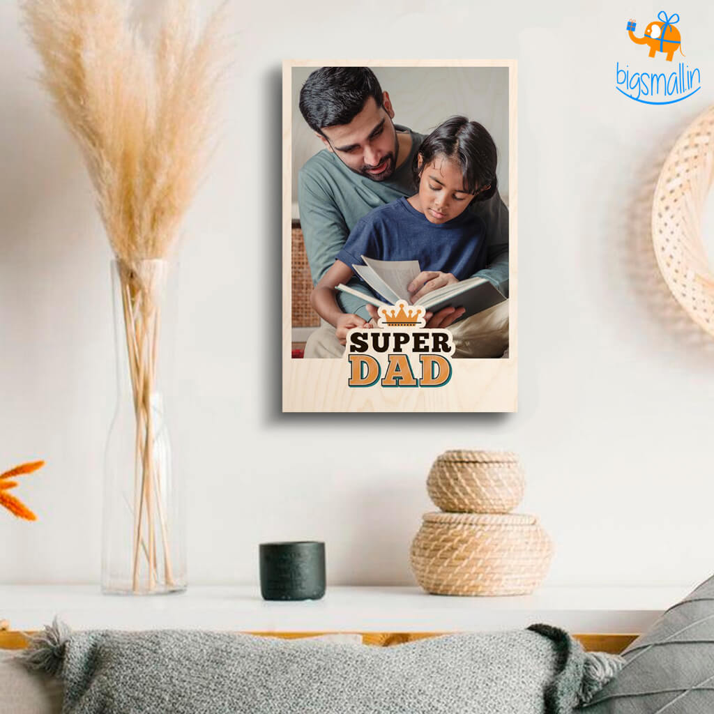 Chitra Chaya Super Dad Personalized Wooden Print Frame - view 5