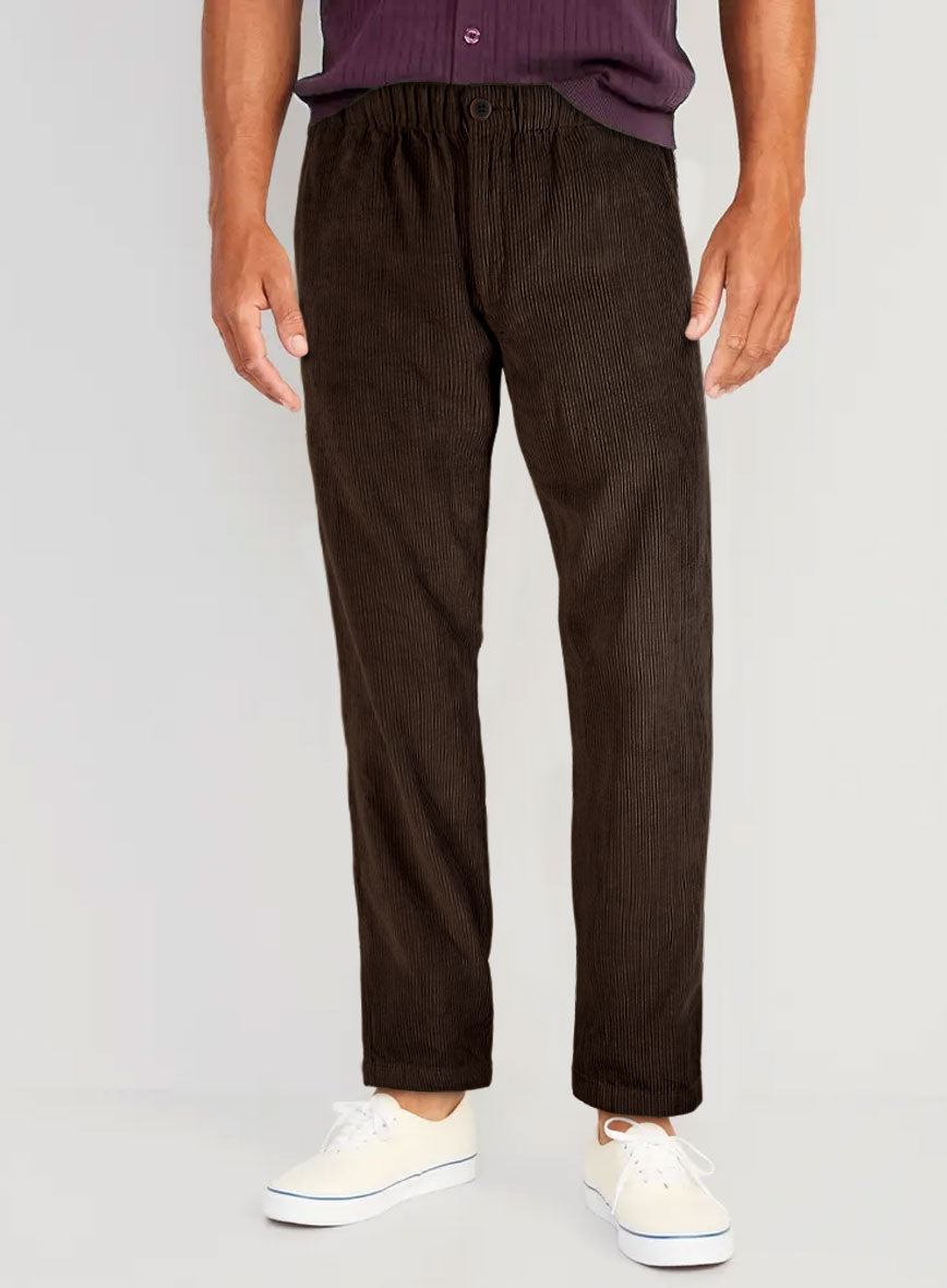 StudioSuits Dark Brown Stretch Pin Corduroy Easy Pants - view 2
